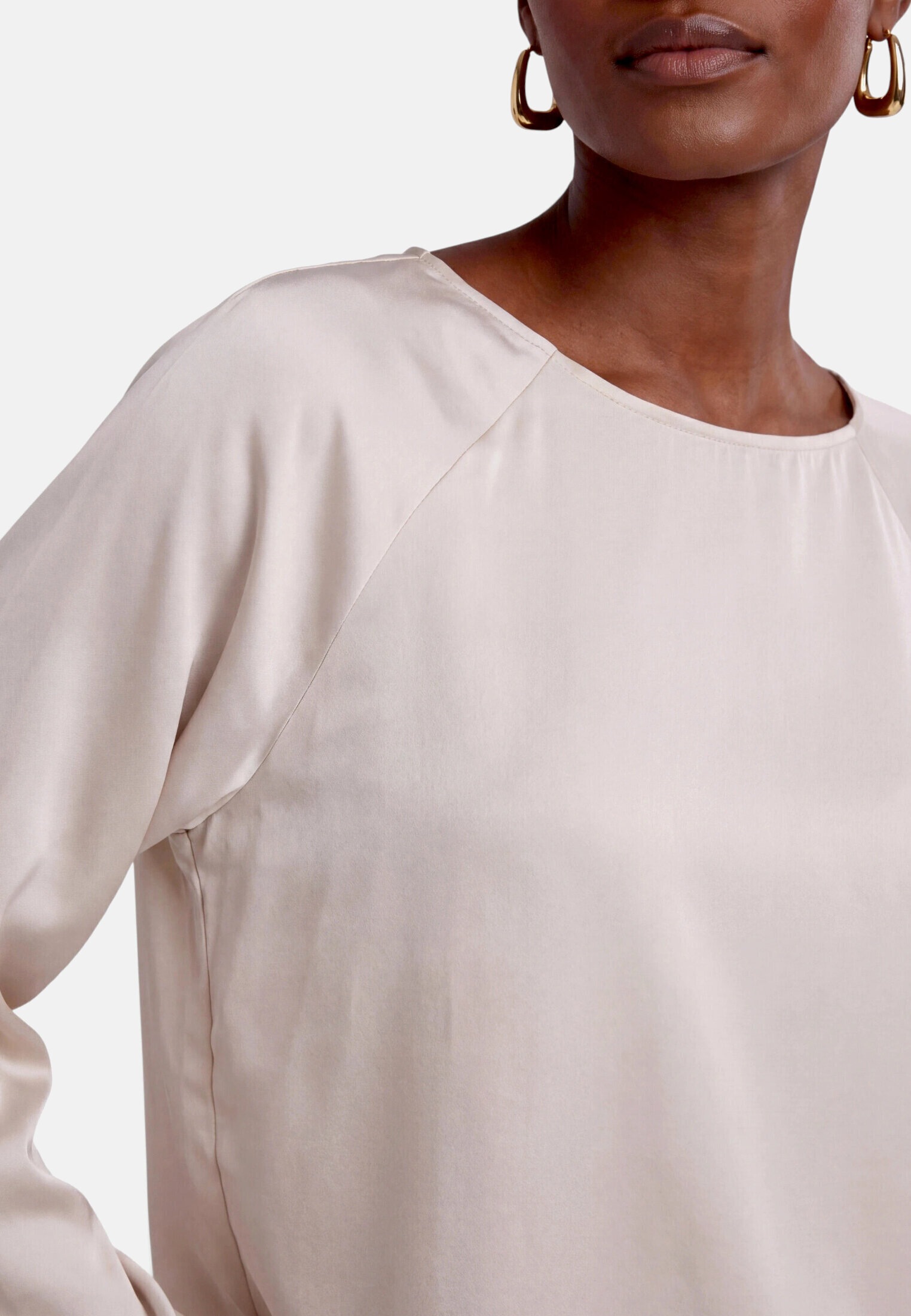 Zero Satinbluse »Damen mit Tunnelzug«
