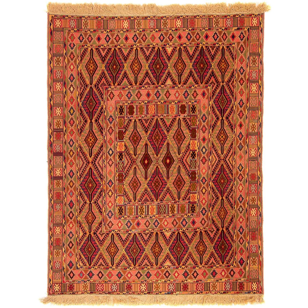 morgenland Wollteppich »Kelim - Oriental - 180 x 142 cm - mehrfarbig«, rechteckig