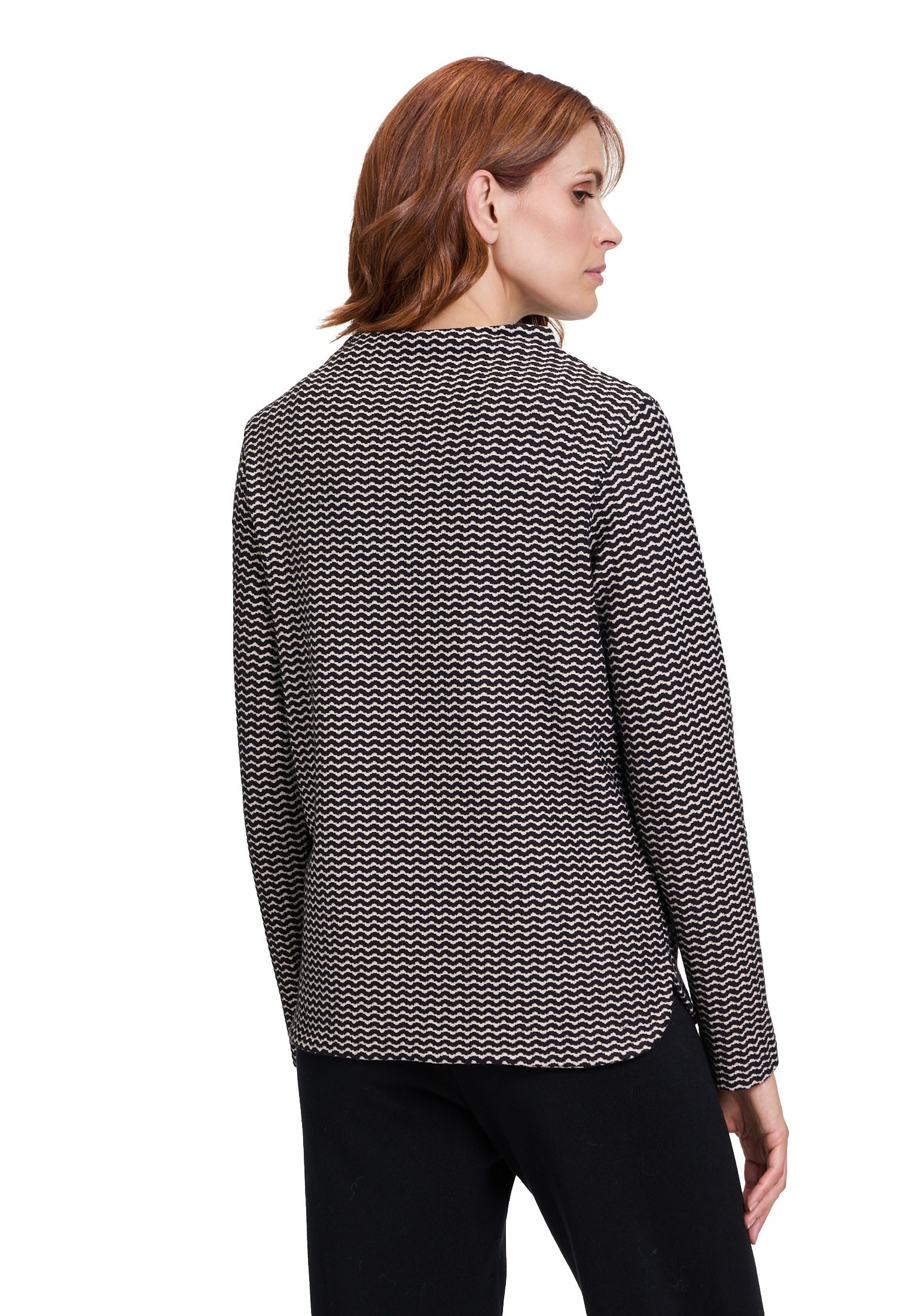 Betty&Co Kurzarmshirt »Betty & Co Casual-Shirt mit Wellenstruktur«, (1 tlg.), Struktur