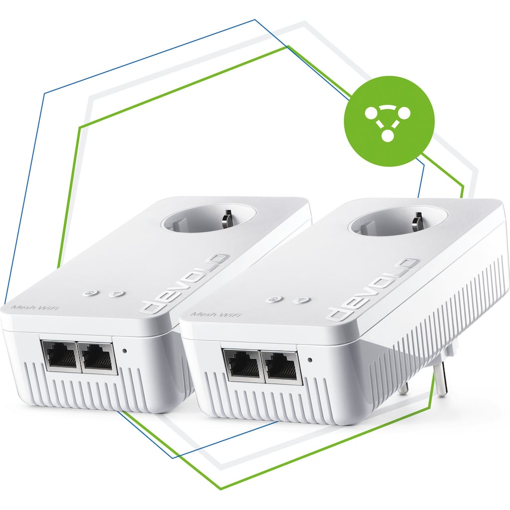 DEVOLO Netzwerk-Switch »Mesh WLAN 2 Starter Kit«, (2 St.)