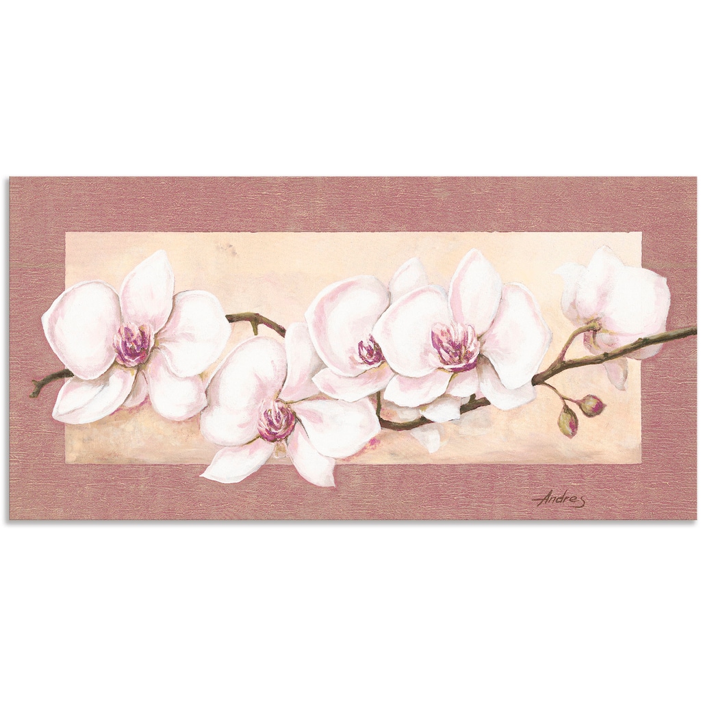 Artland Wandbild »Orchideenzweig_in Beerentönen«, Blumen, (1 St.)