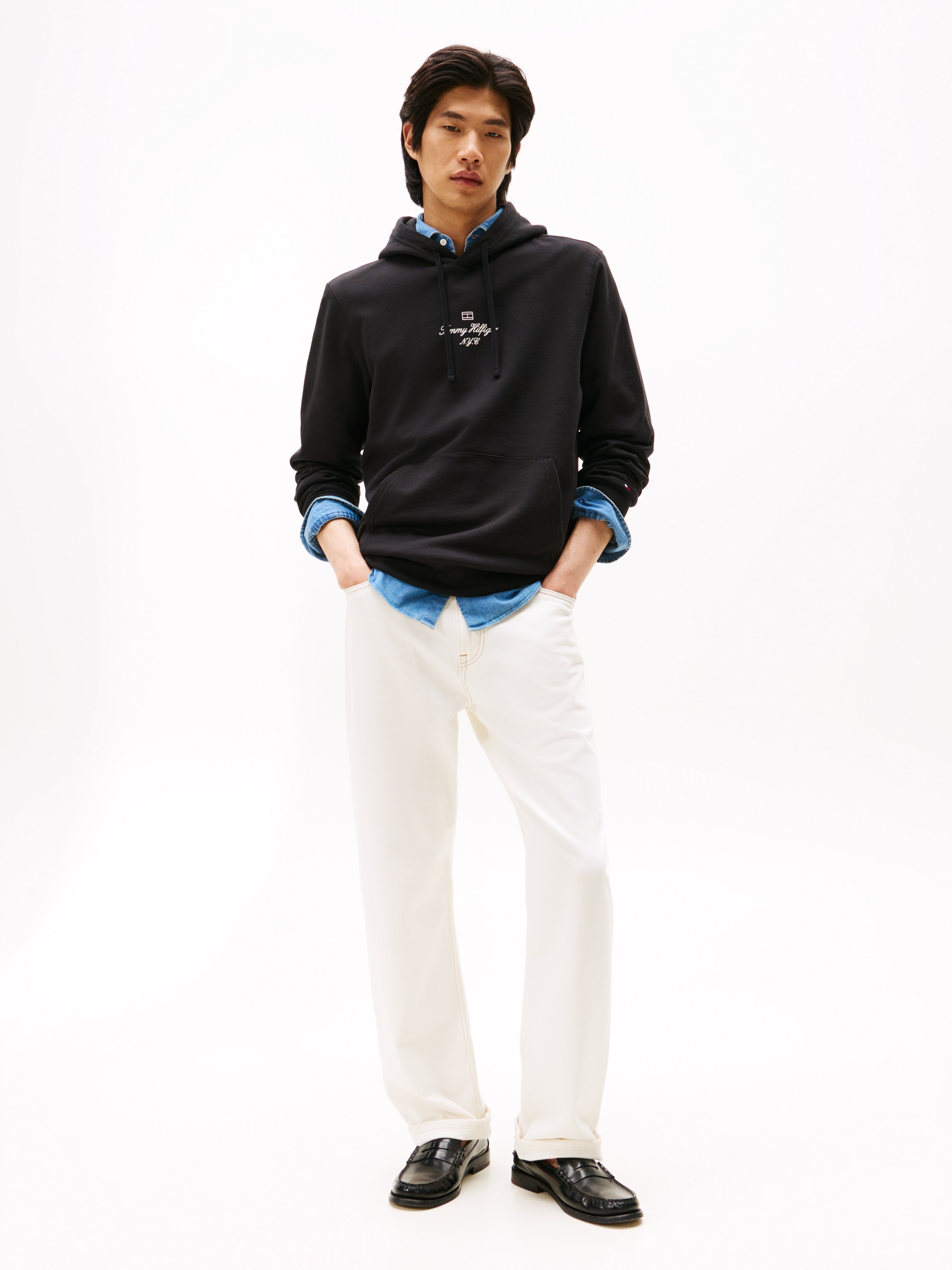 Tommy Hilfiger Hoodie "OUTLINE FLAG SCRIPT HOODIE", mit kontrastfarbener St günstig online kaufen