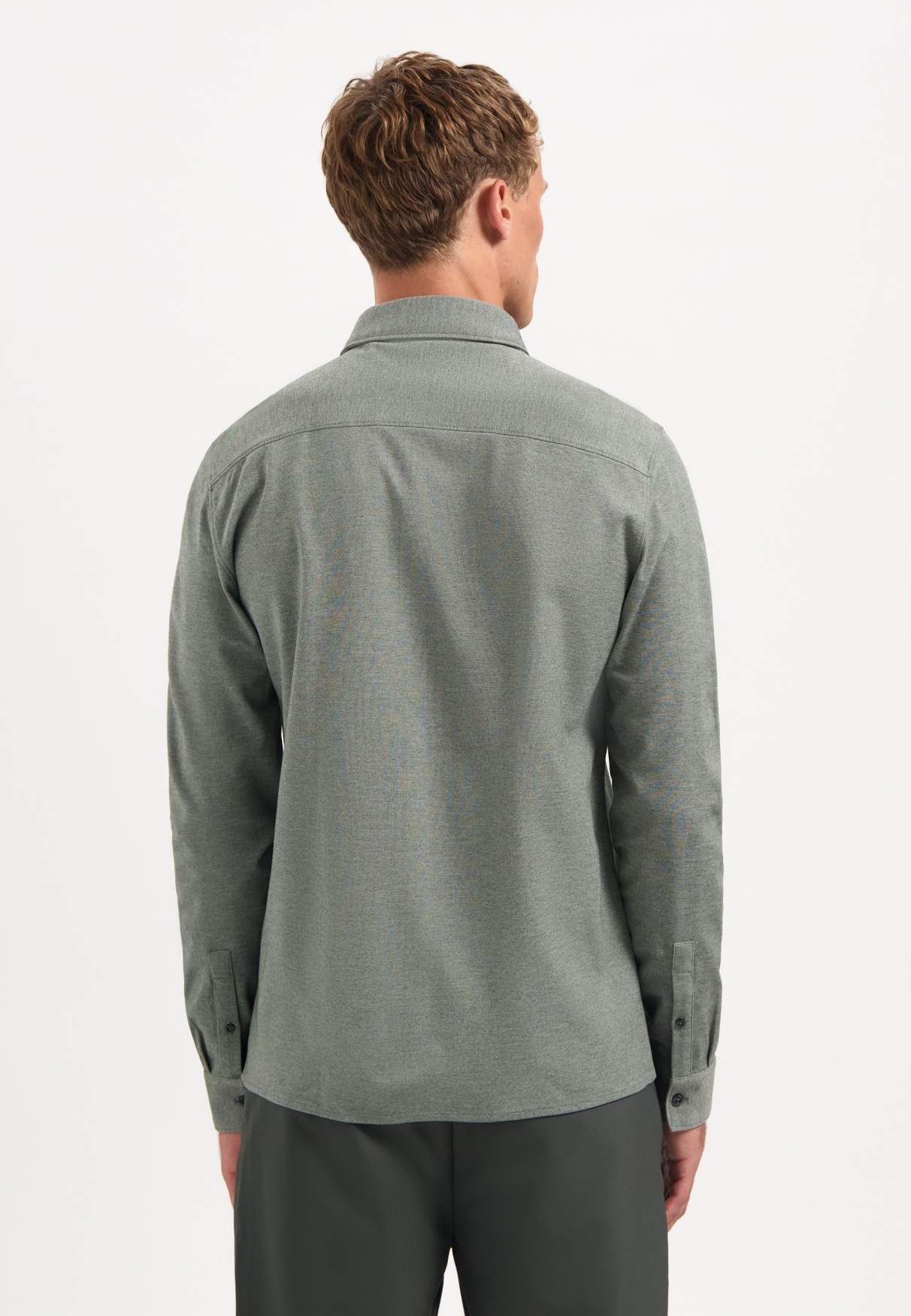 NO EXCESS Langarmhemd "No Excess Meliertes Jerseyhemd" günstig online kaufen
