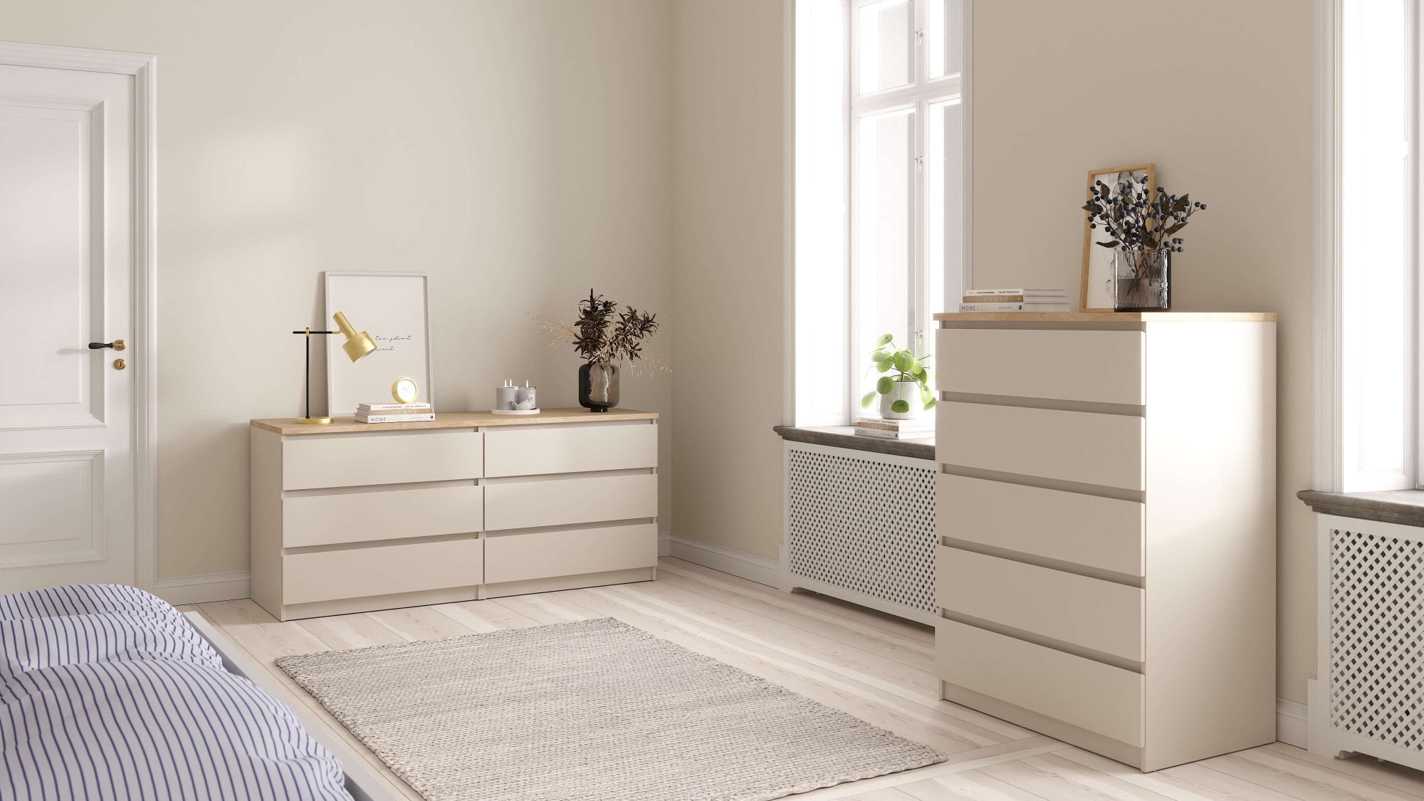 INOSIGN Kommode "Naia, Aufbewahrung, 6 Schubladen, Hochglanz-Optik, grifflo günstig online kaufen