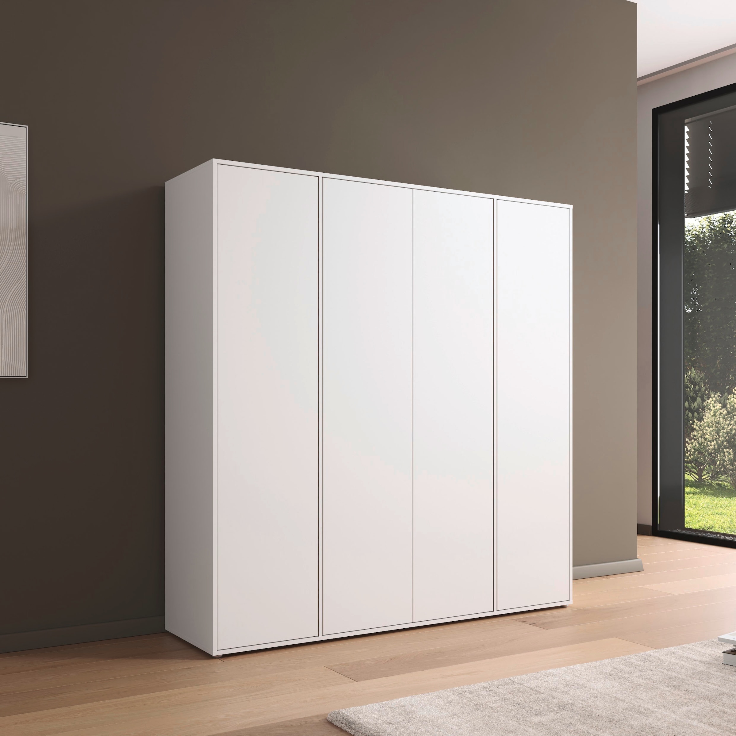 rauch Drehtürenschrank »Kleiderschrank Schrank Garderobe Wäscheschrank NABILA viel Stauraum«, (in 3 verschiedenen Ausstattungen BASIC/CLASSIC/PREMIUM), in 2 Breiten mit Push-to-Open Funktion TOPSELLER MADE IN GERMANY