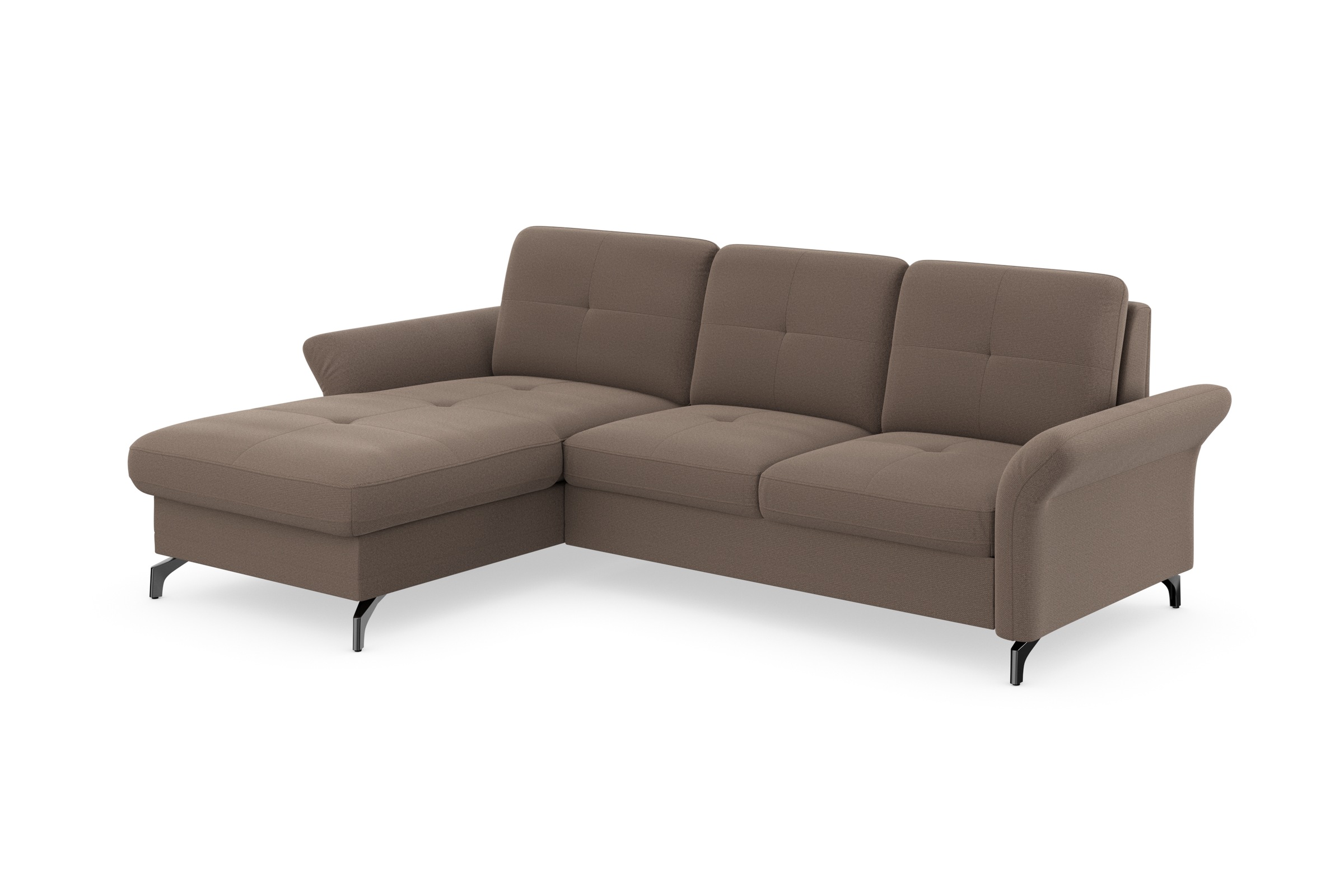 Places of Style Ecksofa »Calando L-Form«, wahlweise mit Bettfunktion, Bettkasten und Armteilfunktion