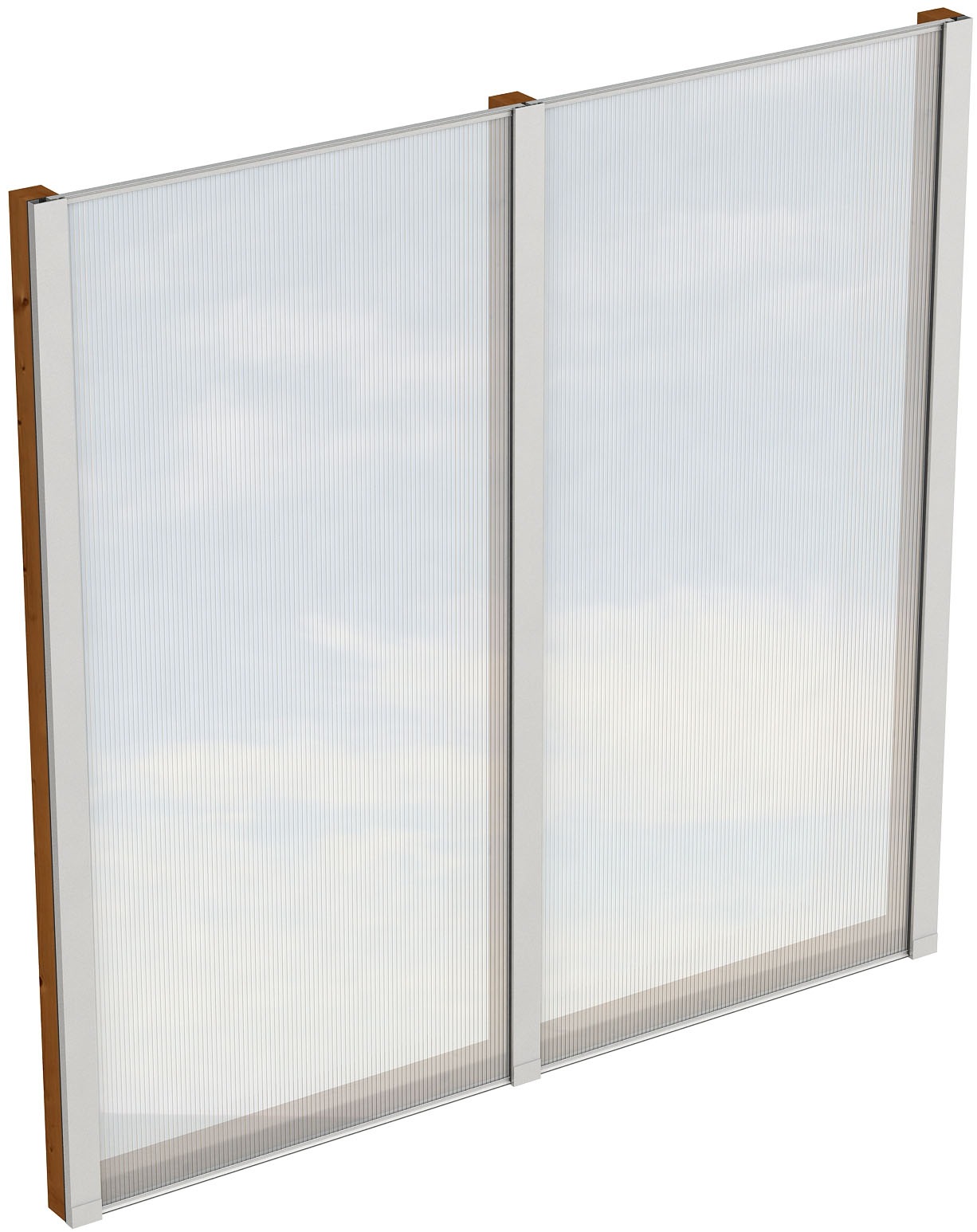 Skanholz Carport-Seitenwand, m. Polycarbonat, freistehend