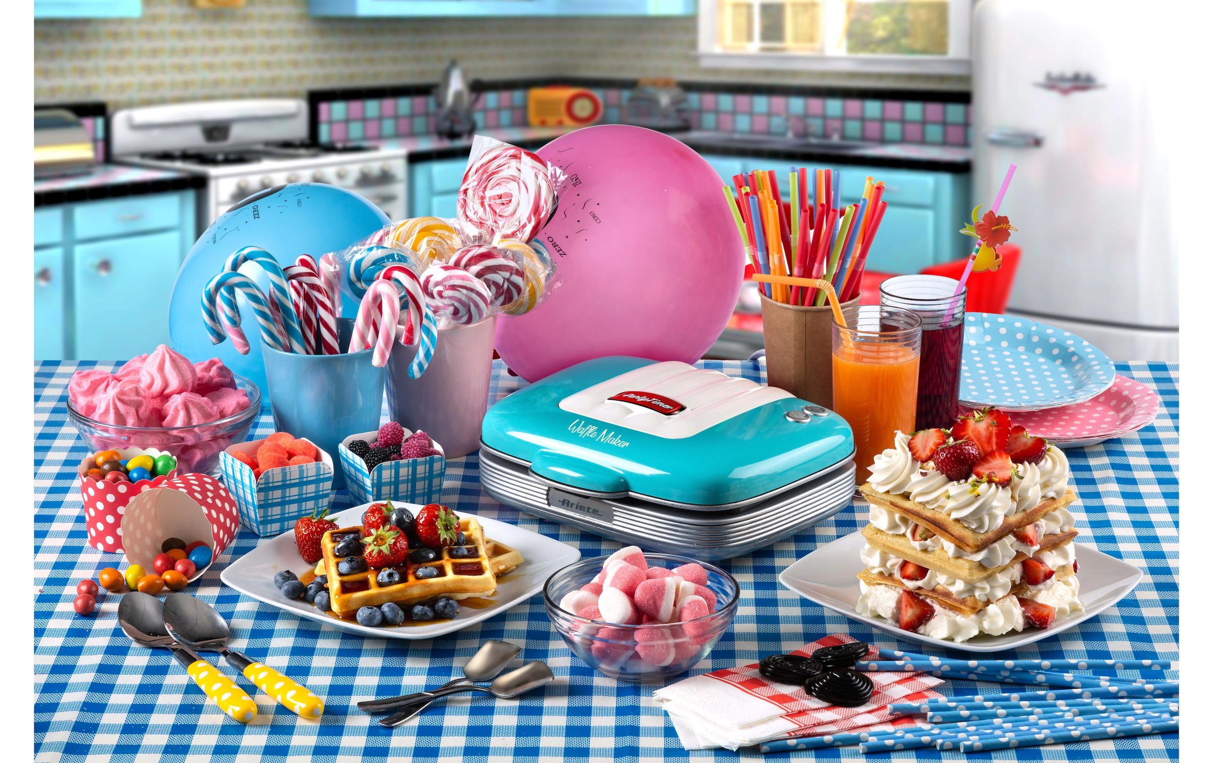 Ariete Waffeleisen »Party Time ARI-1973-BL Blau« 700 W