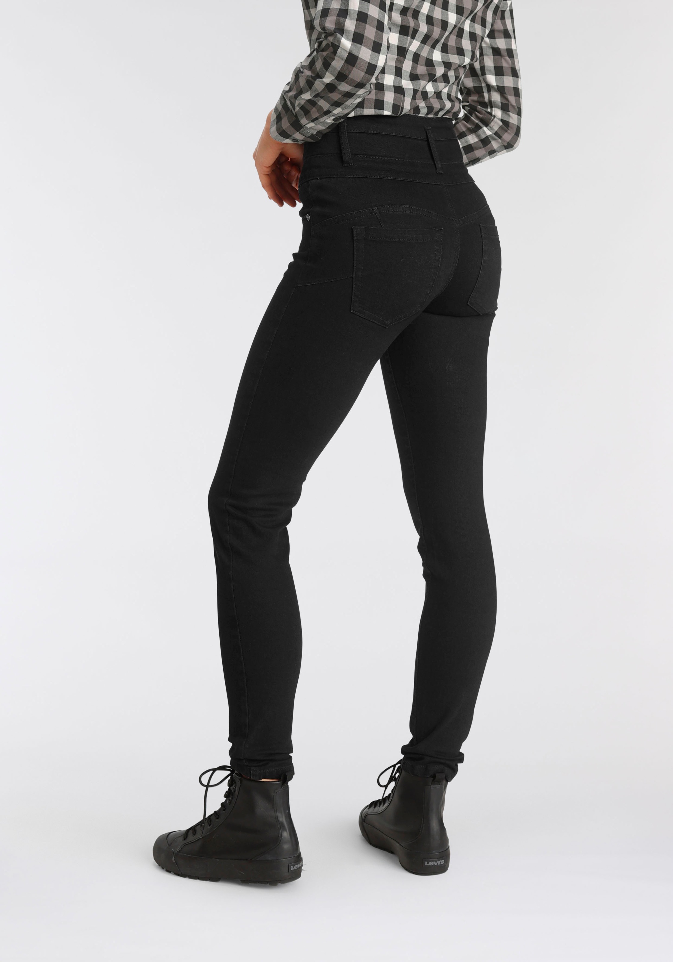 Arizona Slim-fit-Jeans "mit extra breitem Bund", High Waist günstig online kaufen