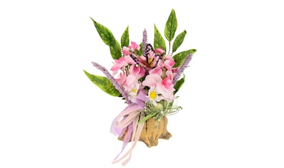 I.GE.A. Kunstpflanze »Orchideen, Gänseblümchen, Schmetterling und Schleife«, (1 St.),... kaufen