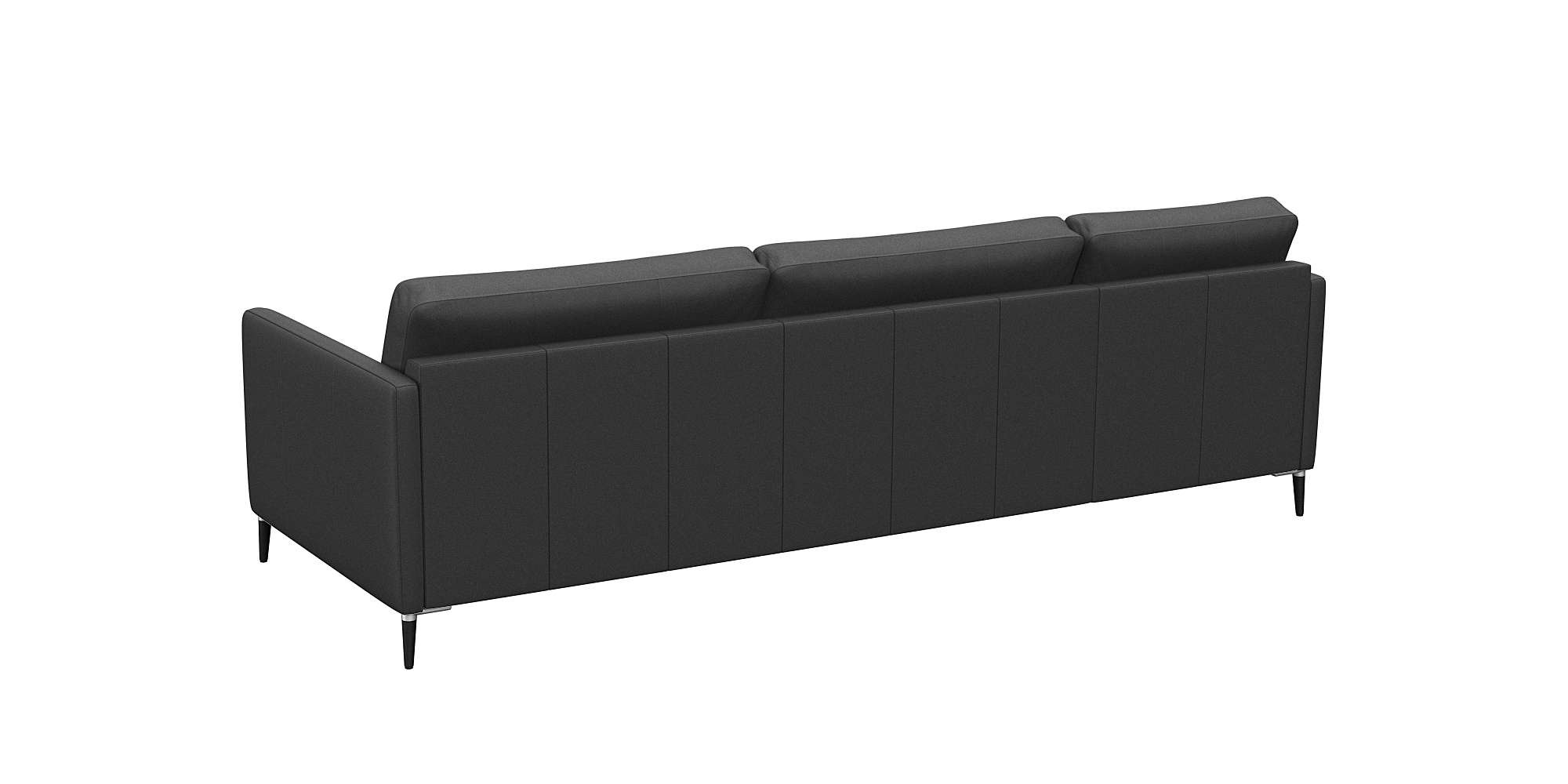 FLEXLUX Ecksofa »Fiore, L-Form«, schmale Armlehnen, Kaltschaum, Füße Alu+schwarz