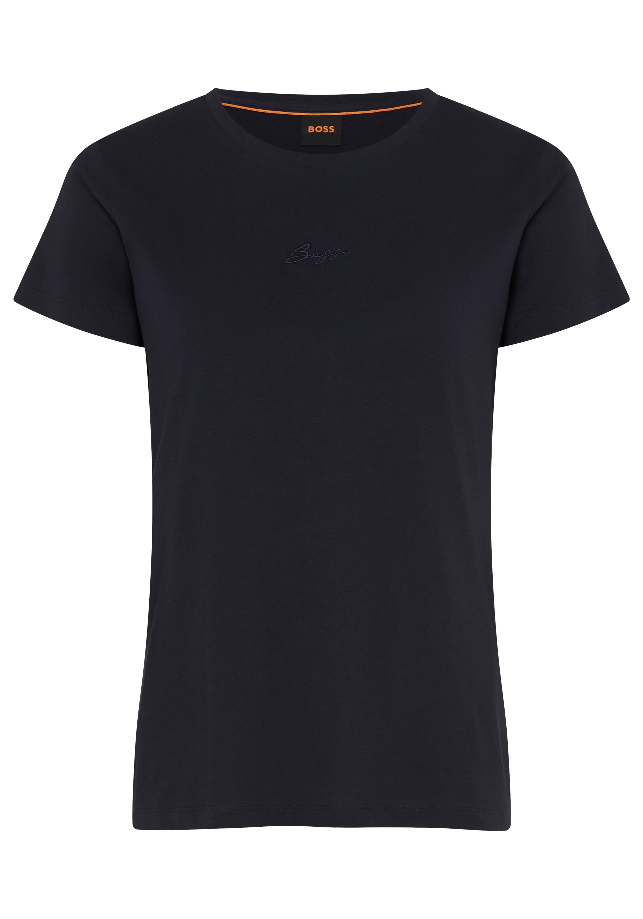 BOSS ORANGE T-Shirt "Elove Embro Premium Damenmode" mit Rundhals, Slim Fit