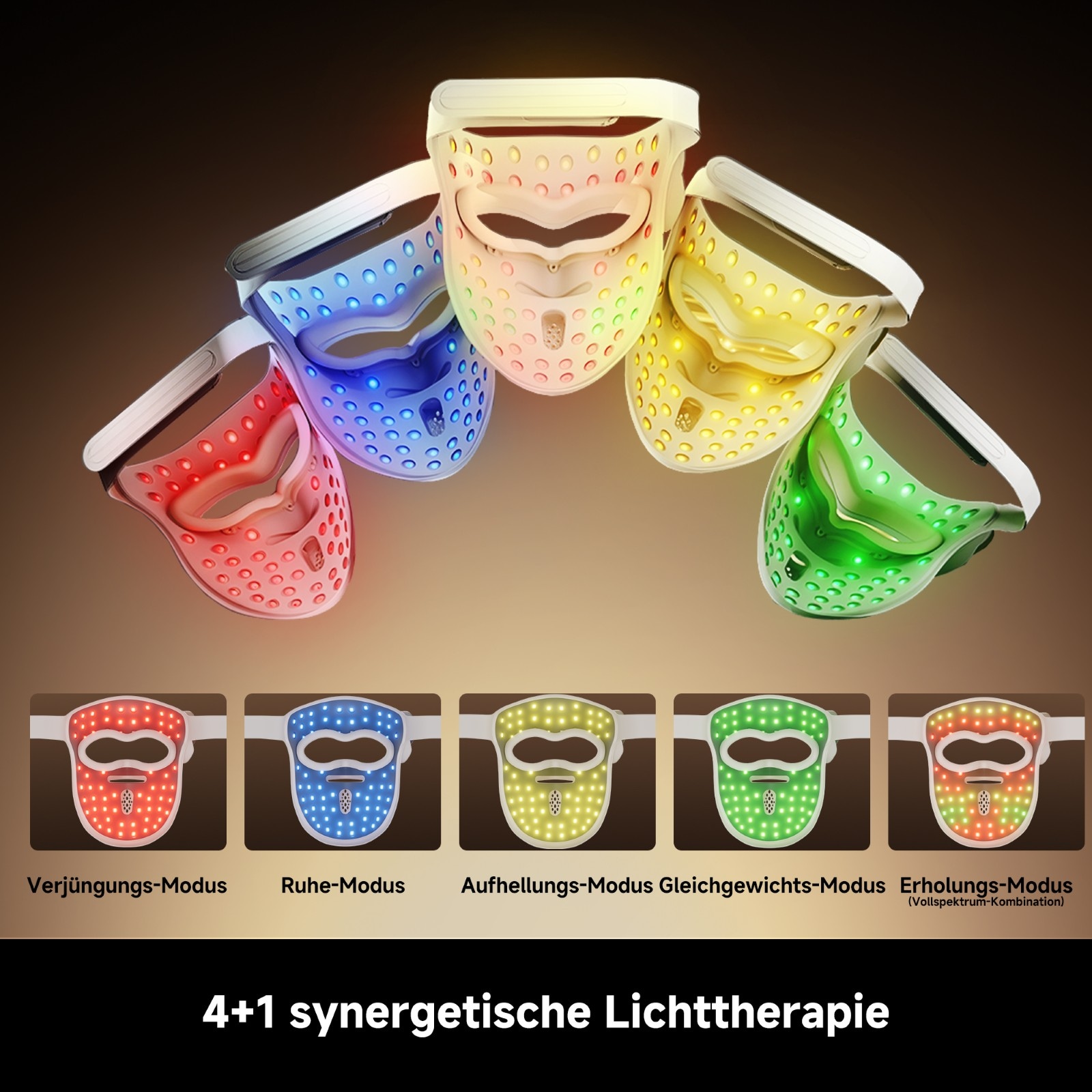 Dreame LED-Gesichtsmaske »Chrona« 280 LEDs, 5 Lichtmodi, kabellos, ergonomische 3D-Passform