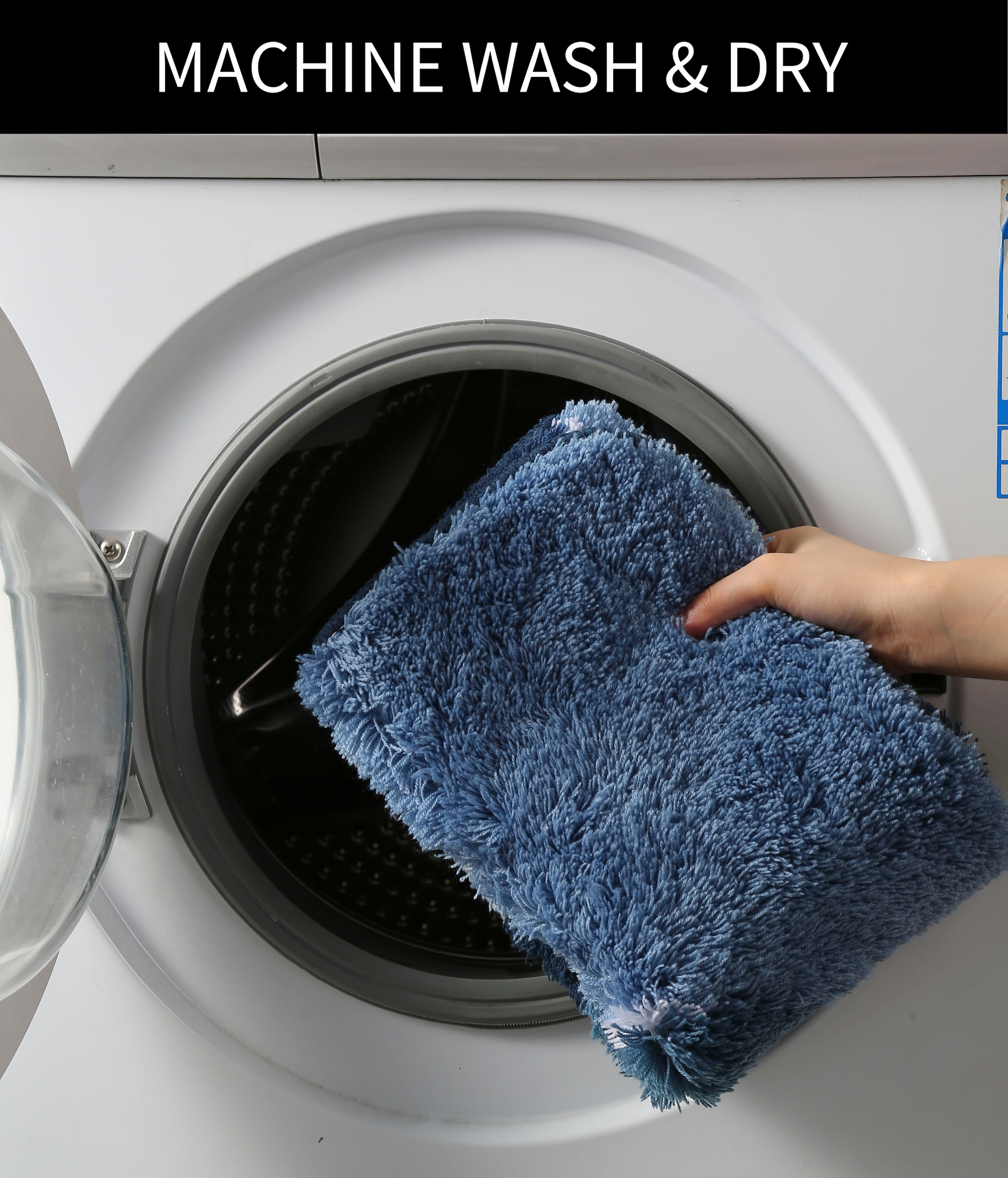 my home Badematte »Magnus, Badvorleger, Badezimmer Teppich«, rutschhemmend beschichtet, strapazierfähig-schnell trocknend, mehrfarbig, Badteppich, Badematten auch als 2 teiliges Set & rund