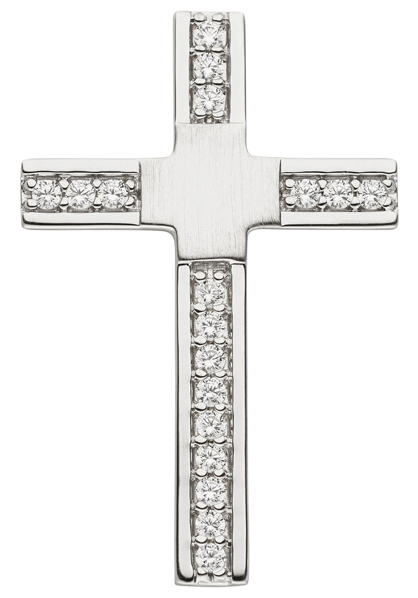 JOBO Kreuzanhänger »Anhänger Kreuz«, 925 Silber mit 18 Zirkonia für kaufen  | BAUR