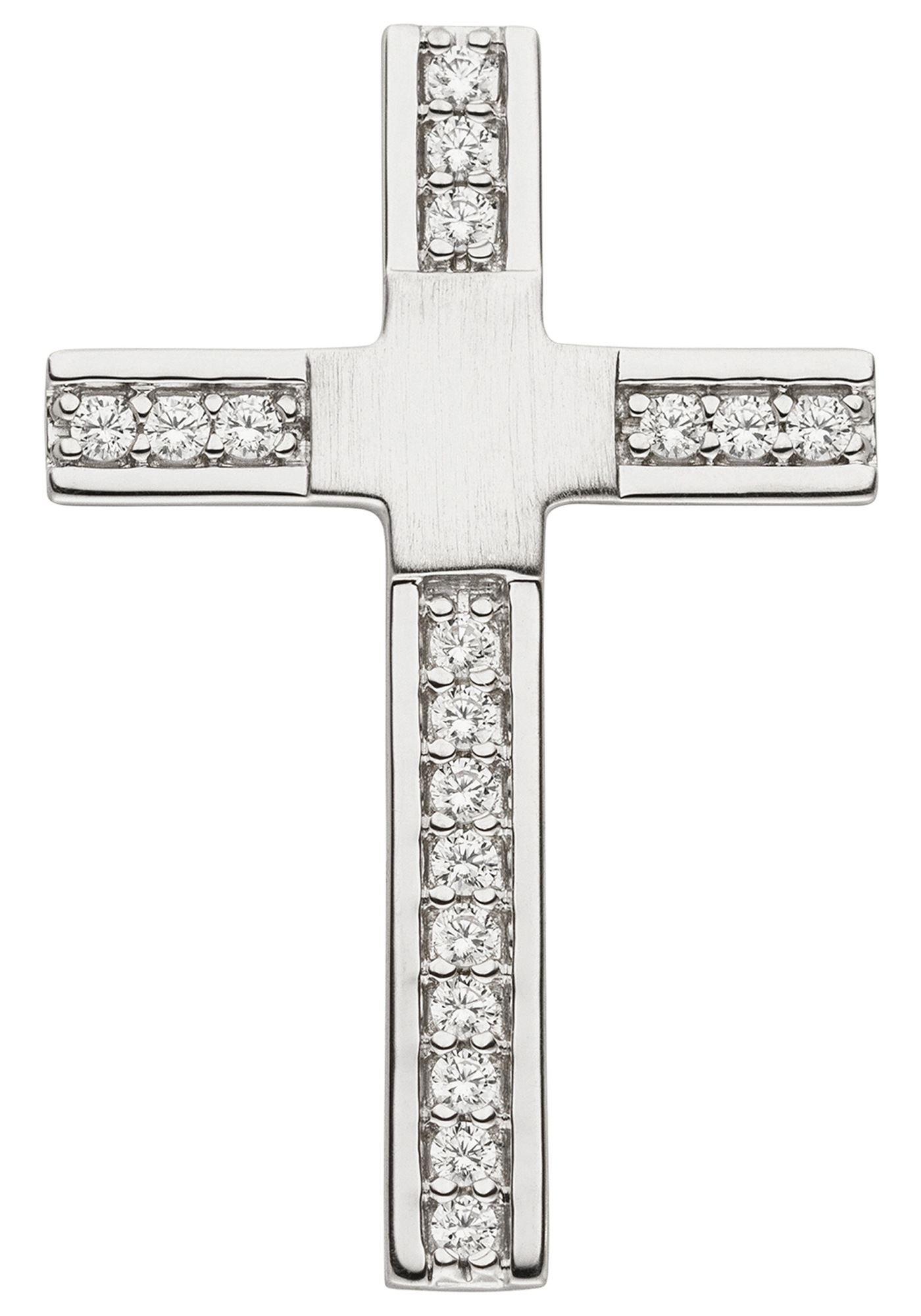 JOBO Damen Kreuzanhänger "Anhänger Kreuz Silberkreuz 29 mm", Silber 925 (Sterlingsilber), silber, Silber 925 (Sterlingsilber), Schmuckanhänger, 925