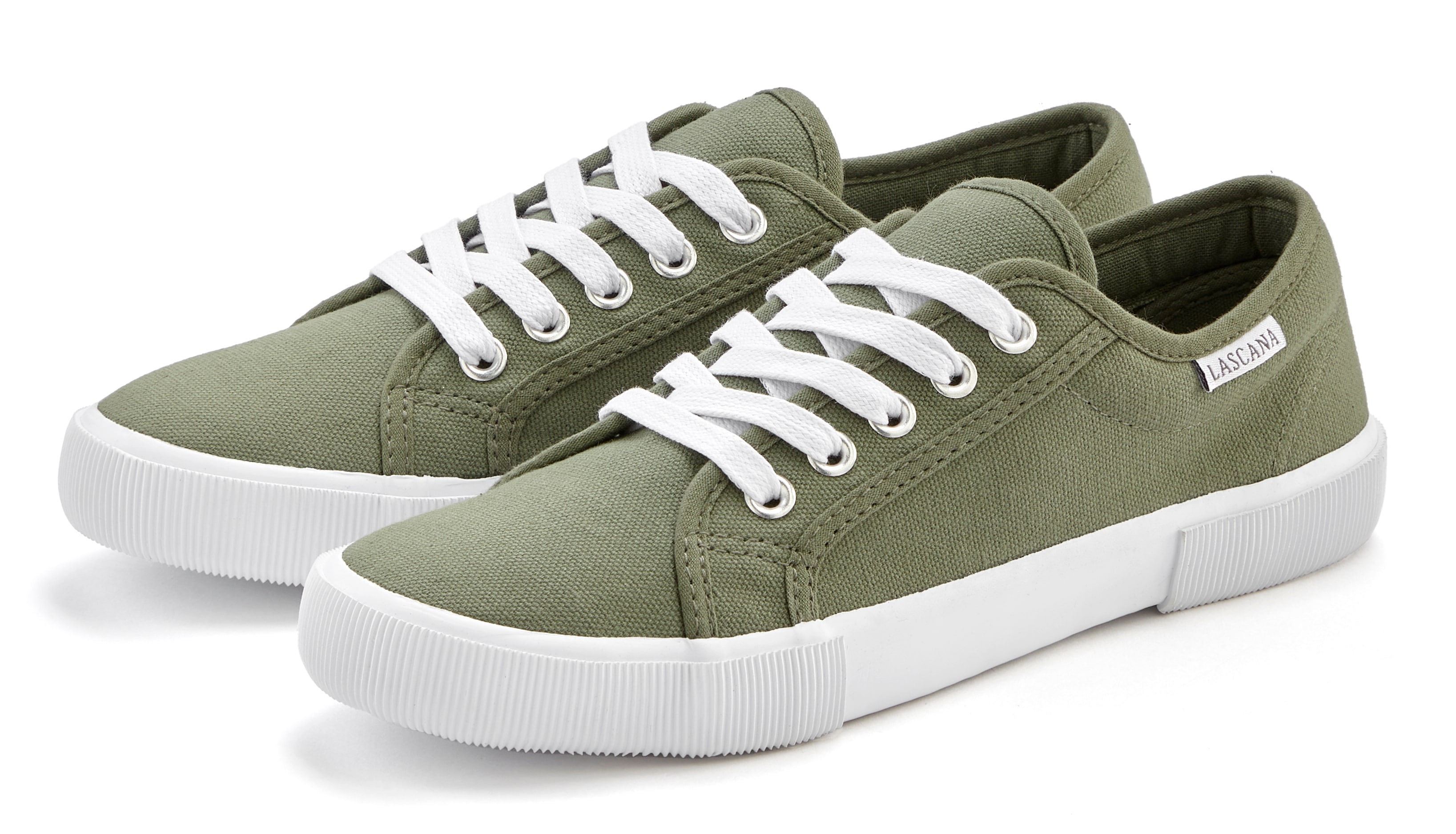 LASCANA Sneaker aus Textil, Schnürhalbschuh, Freizeitschuh, Turnschuh
