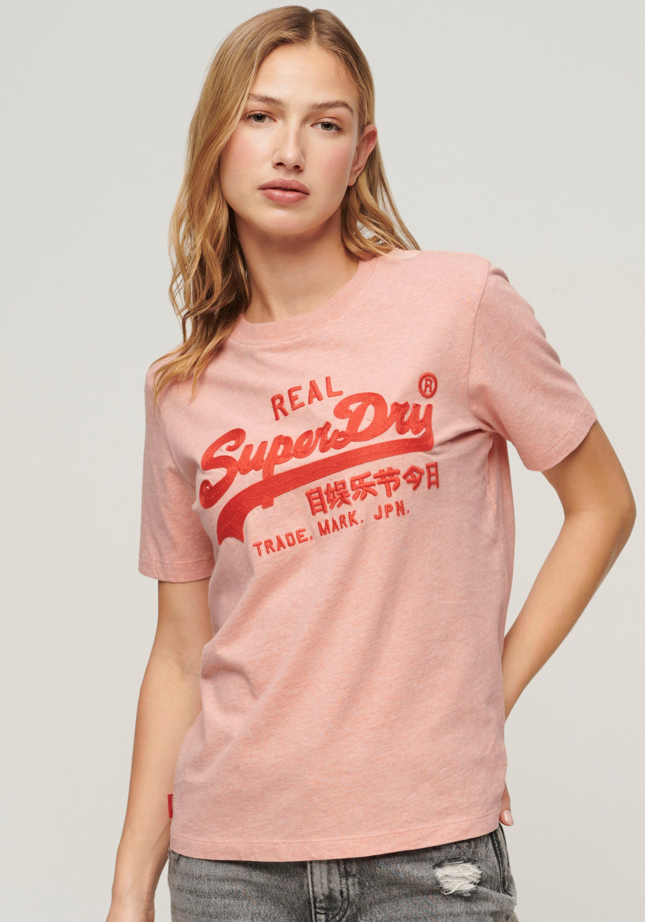 Superdry T-Shirt "EMBROIDERED VL RELAXED T SHIRT" günstig online kaufen