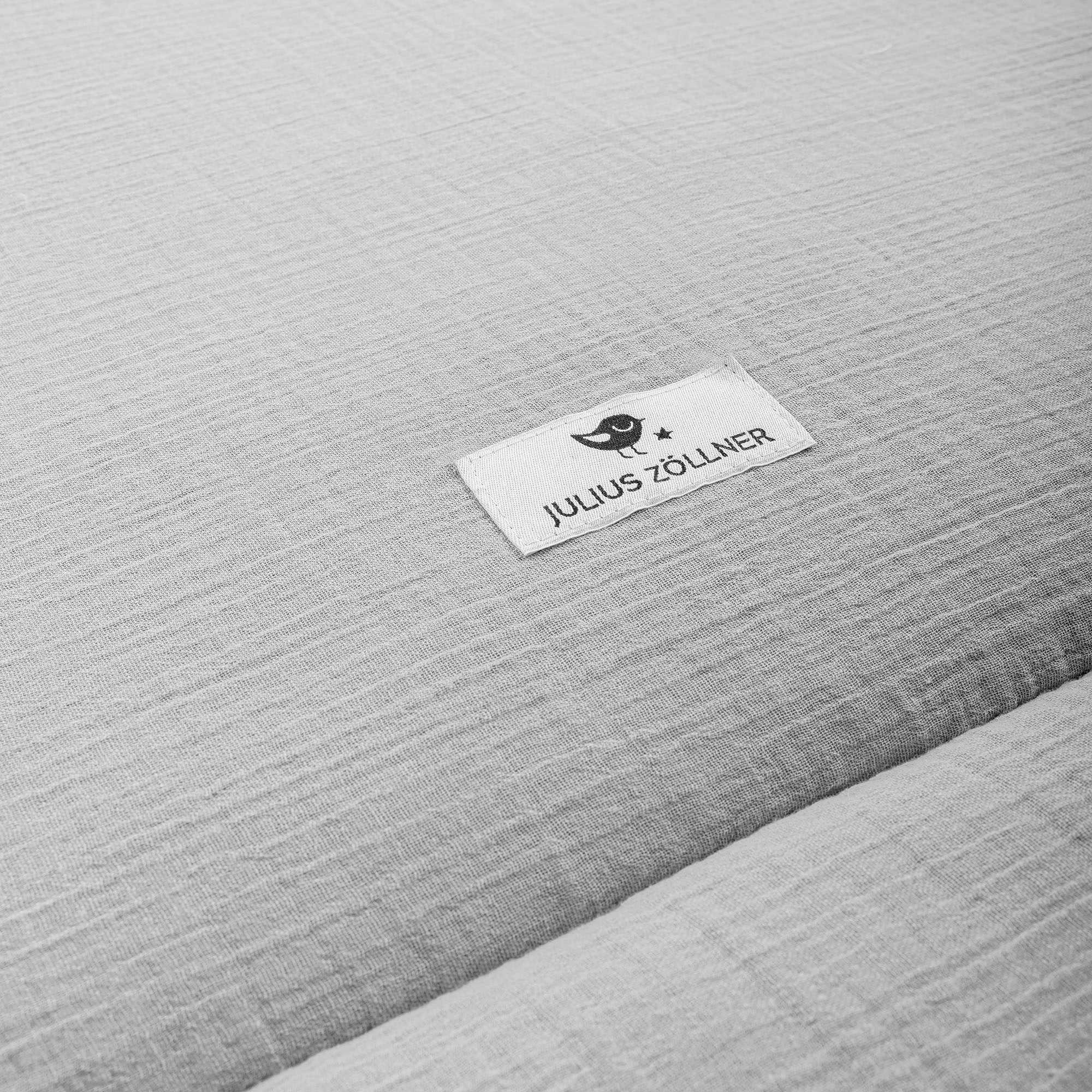 Julius Zöllner Krabbeldecke "Musselin, grau" Made in Germany günstig online kaufen
