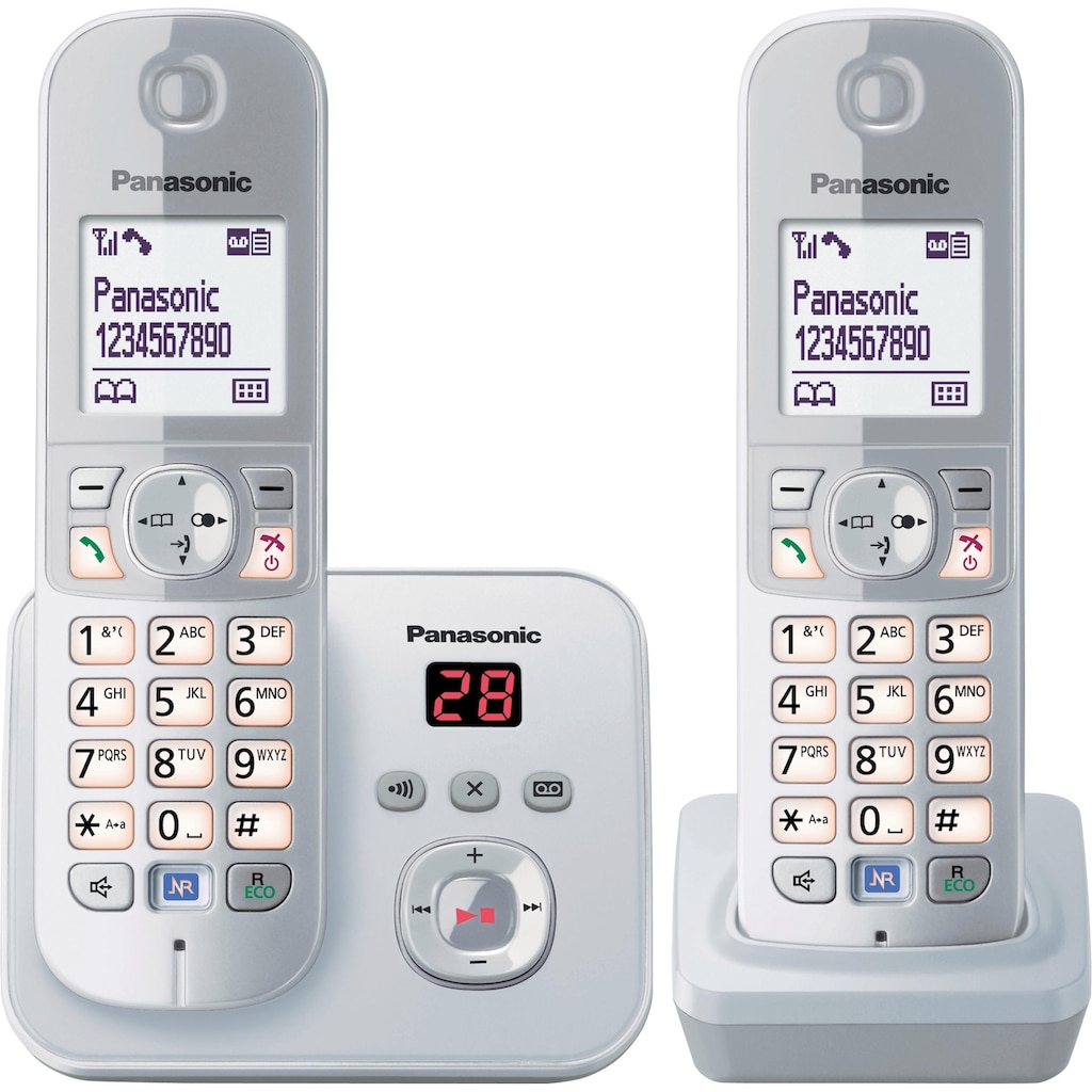 Panasonic Schnurloses DECT-Telefon »KX-TG6822G«, (Mobilteile: 2)