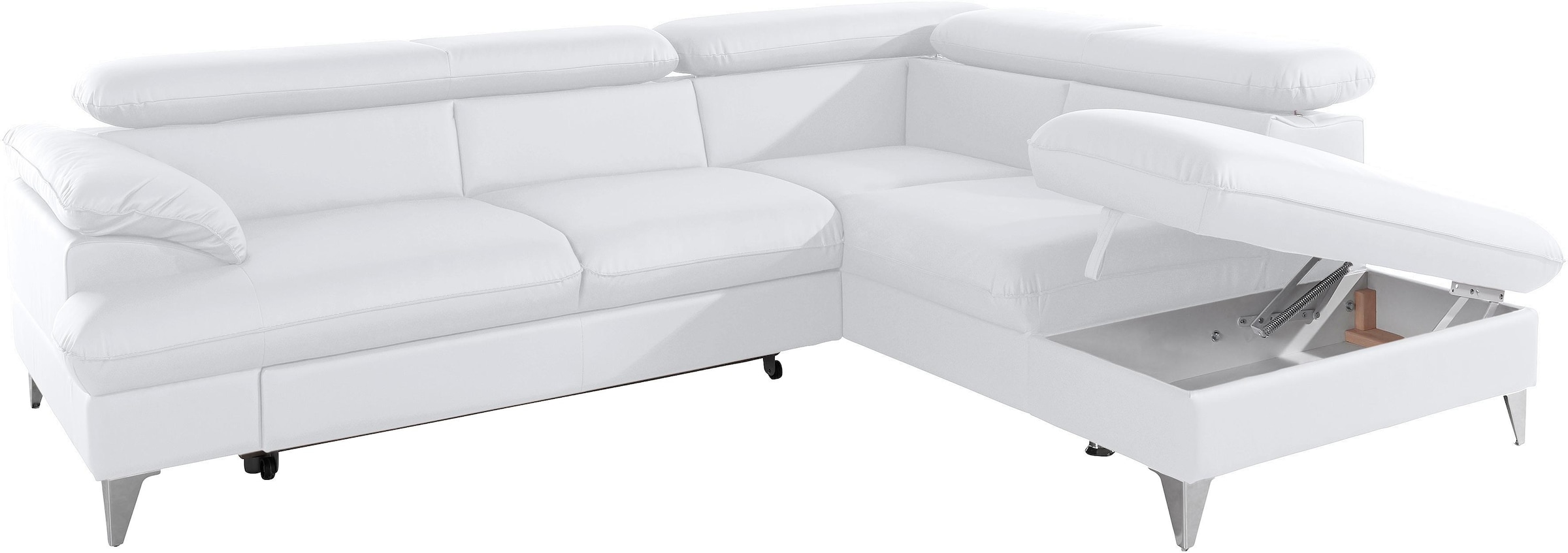 COTTA Ecksofa »Caluso L-Form«, inklusive Kopfteilverstellung, wahlweise mit Bettfunktion
