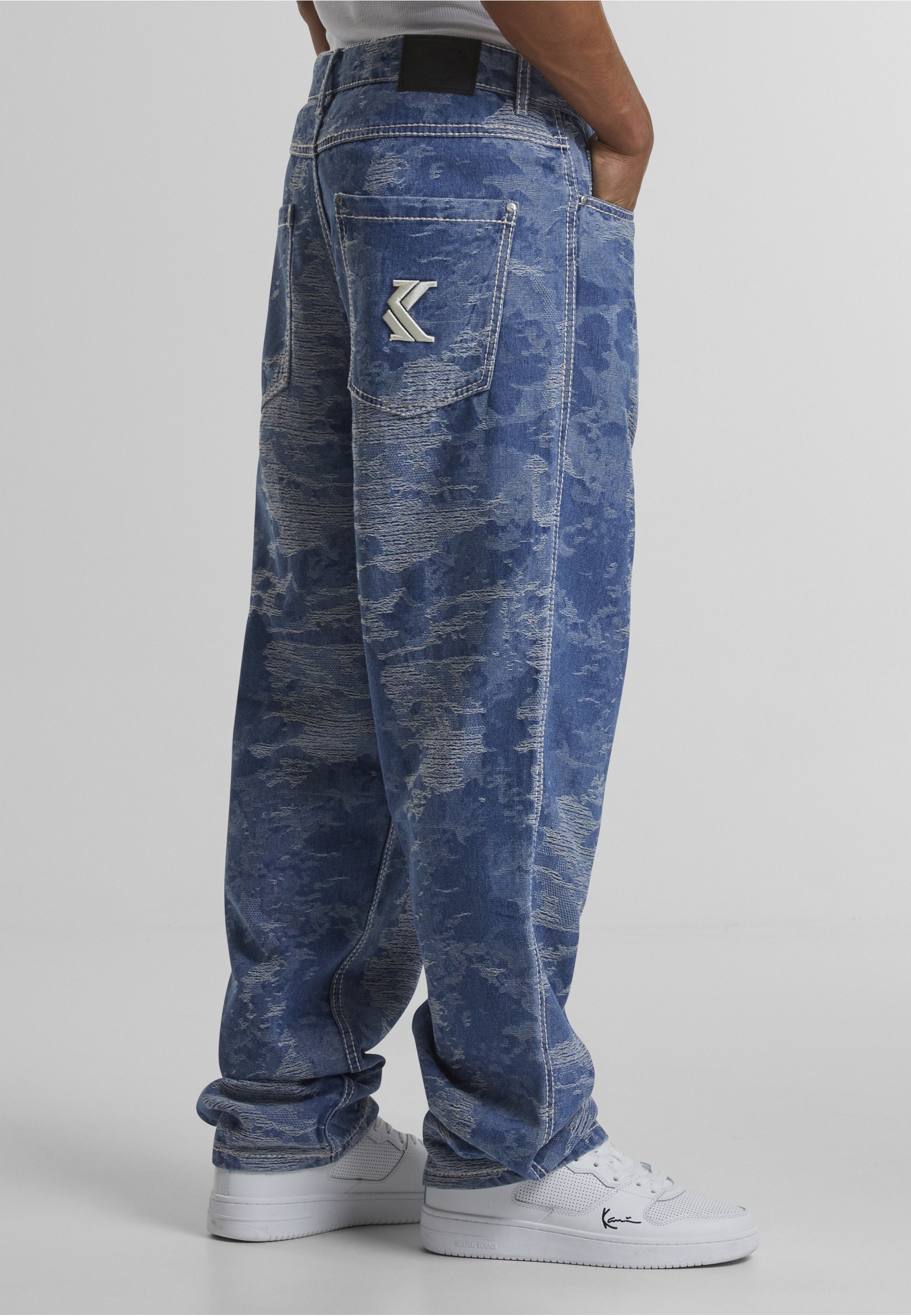 Karl Kani Stoffhose »Karl Kani OG K Distress Camo Five Pocket Denim«