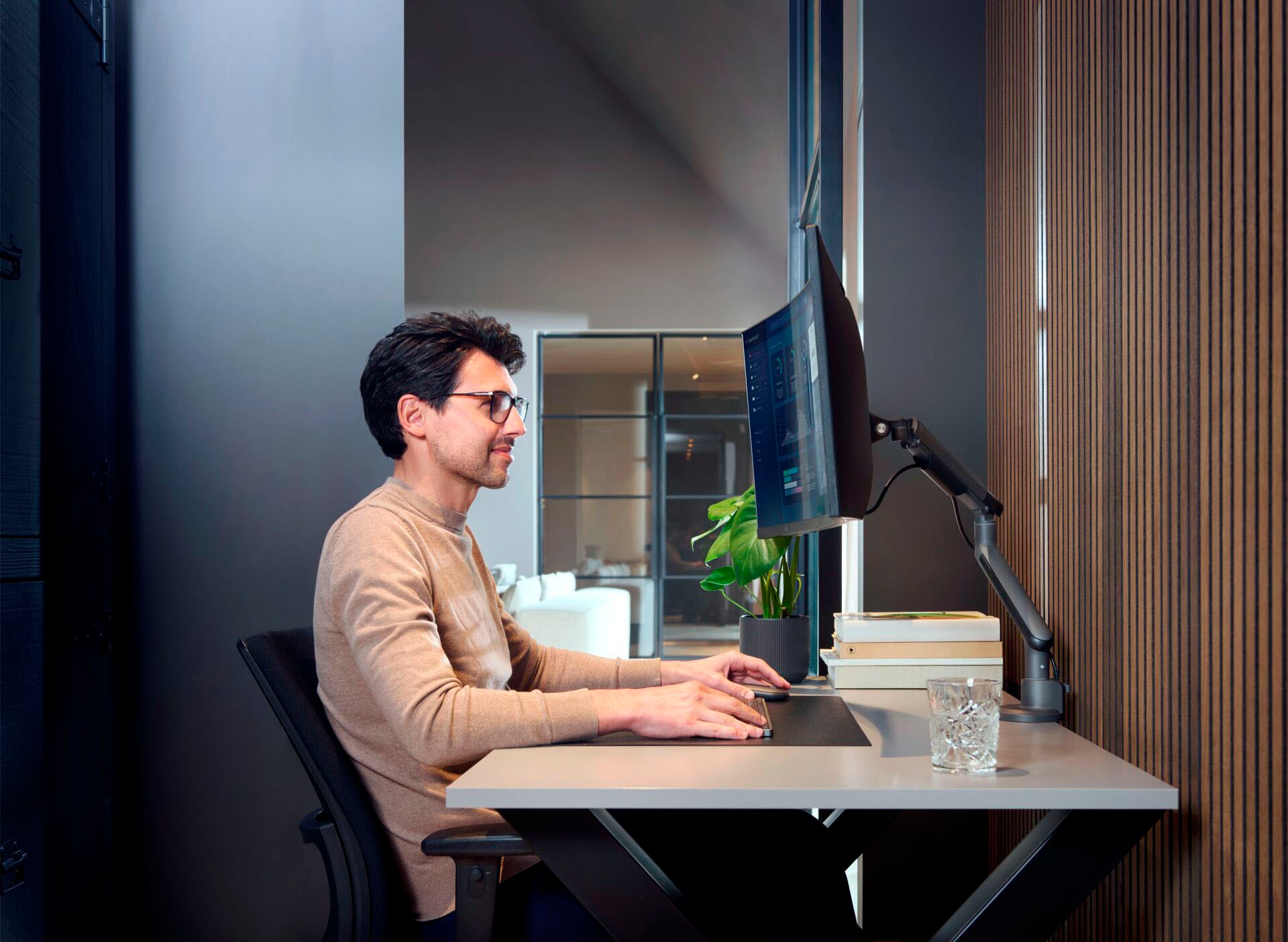 One for All Monitor-Halterung »Design Single«, bis 89 cm Zoll