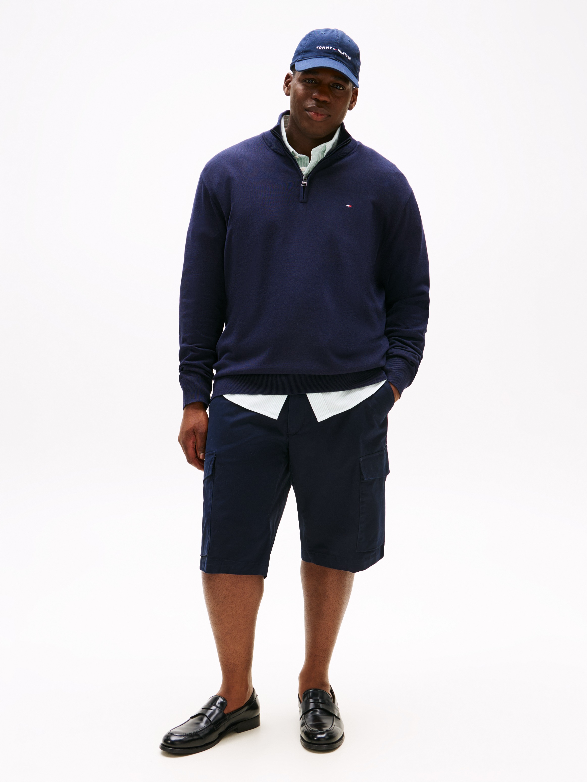 Tommy Hilfiger Big & Tall Stehkragenpullover "BT-ESSENTIAL COTTON ZIP MOCK- günstig online kaufen
