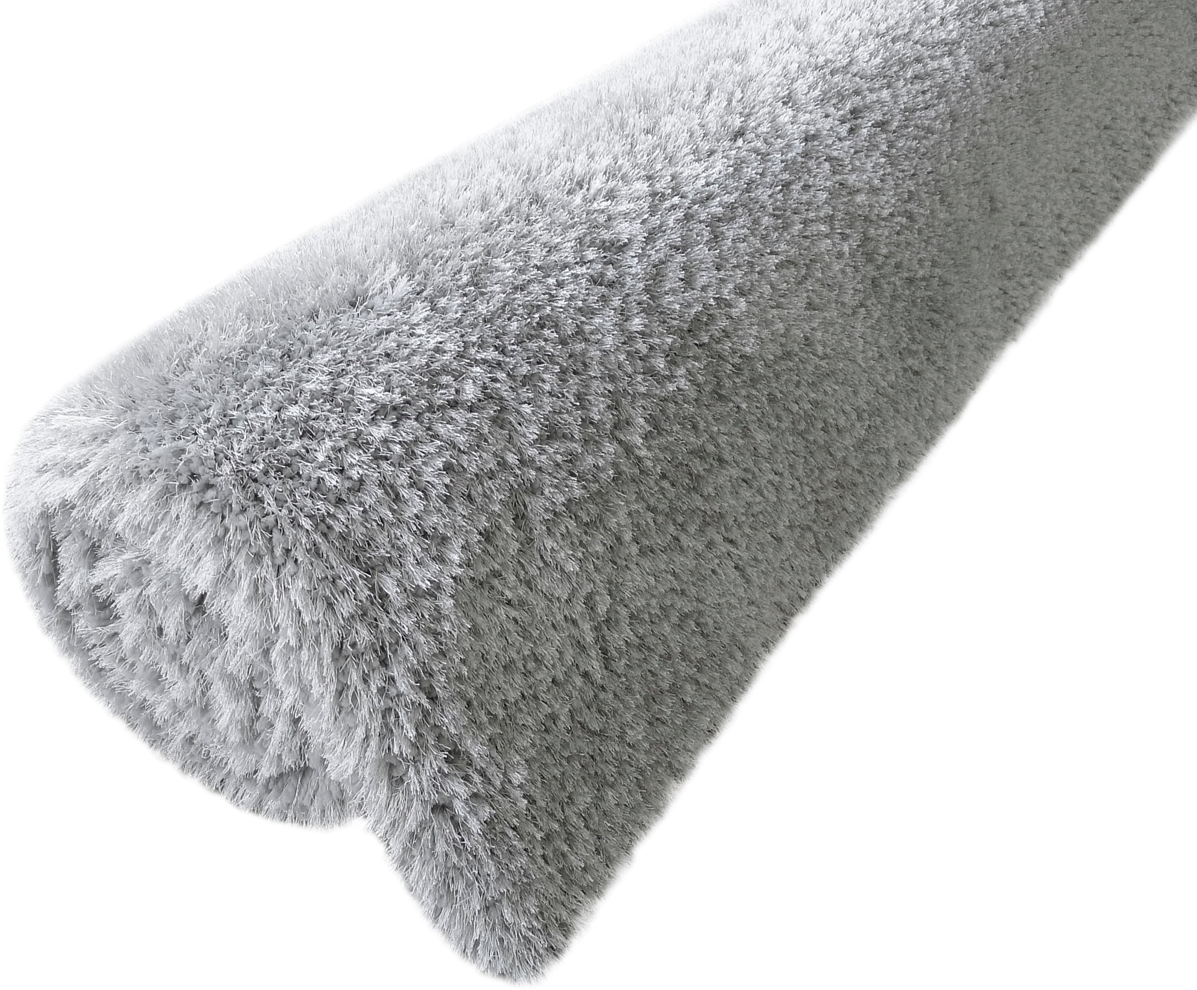 Leonique Hochflor-Teppich »Lasse, hoher Flor, besonders weich durch Mikrofaser«, rechteckig, 76 mm Höhe, Shaggy-Look, meliertes Garn, Wohnzimmer, Schlafzimmer, Kinderzimmer