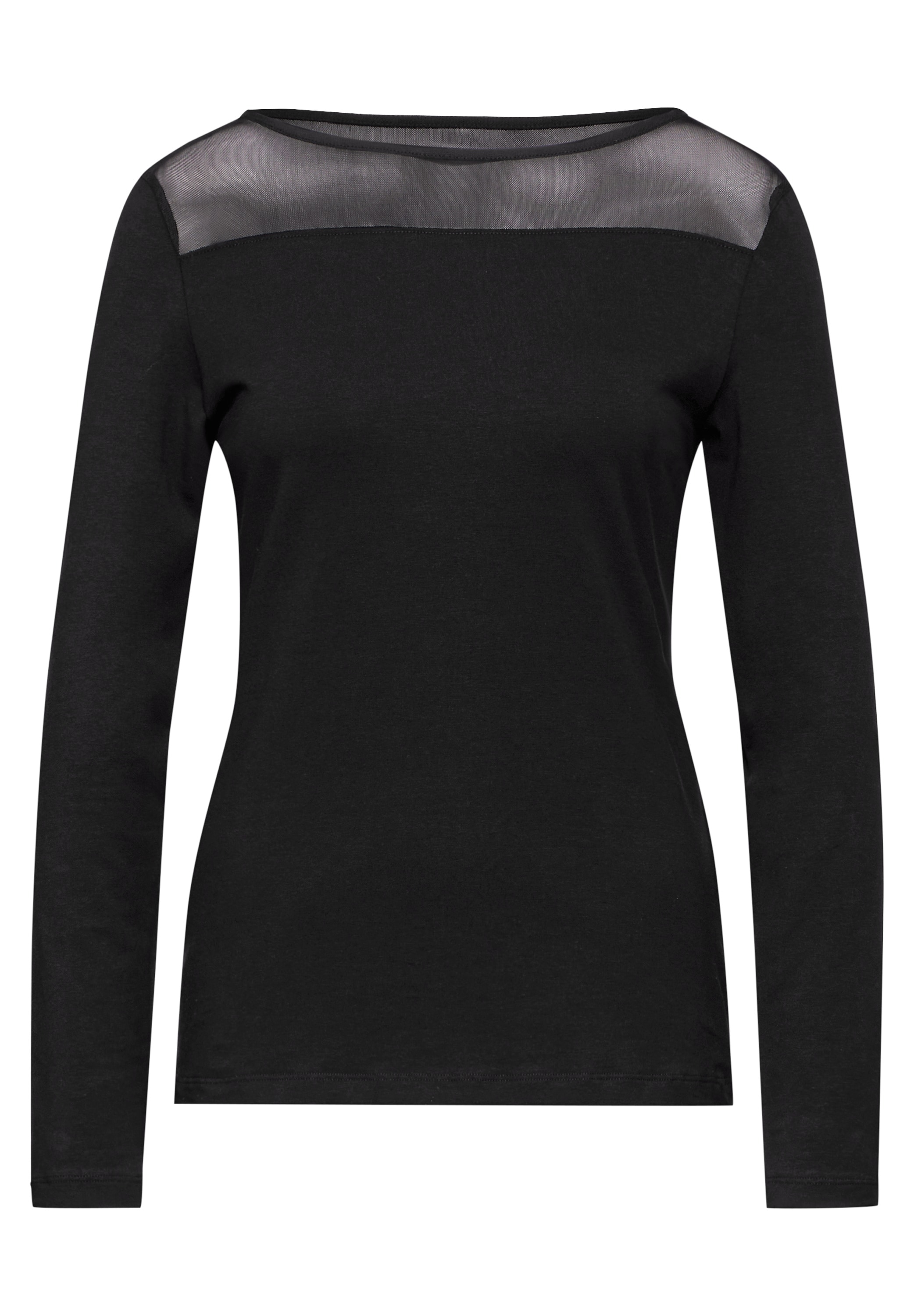 STREET ONE STUDIO Langarmshirt, aus Baumwolle mit Stretchante