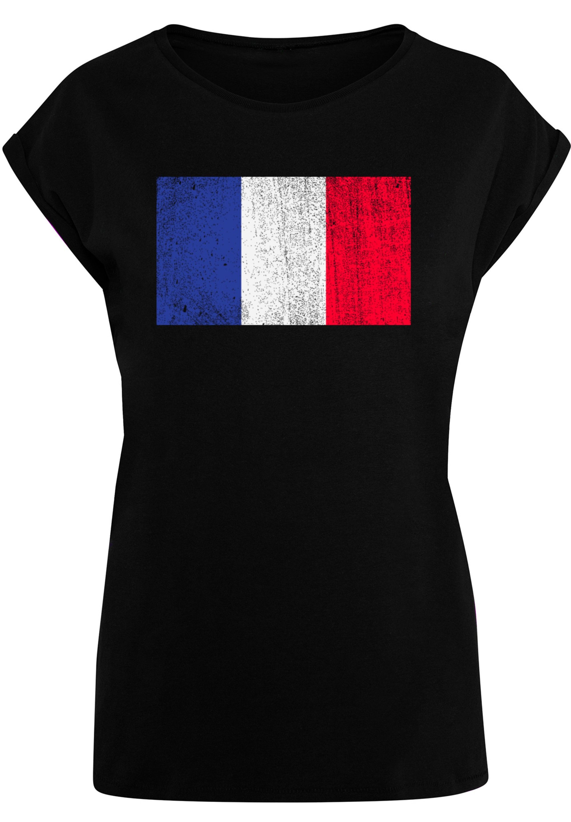 F4NT4STIC T-Shirt »France Frankreich Flagge distressed«, Print