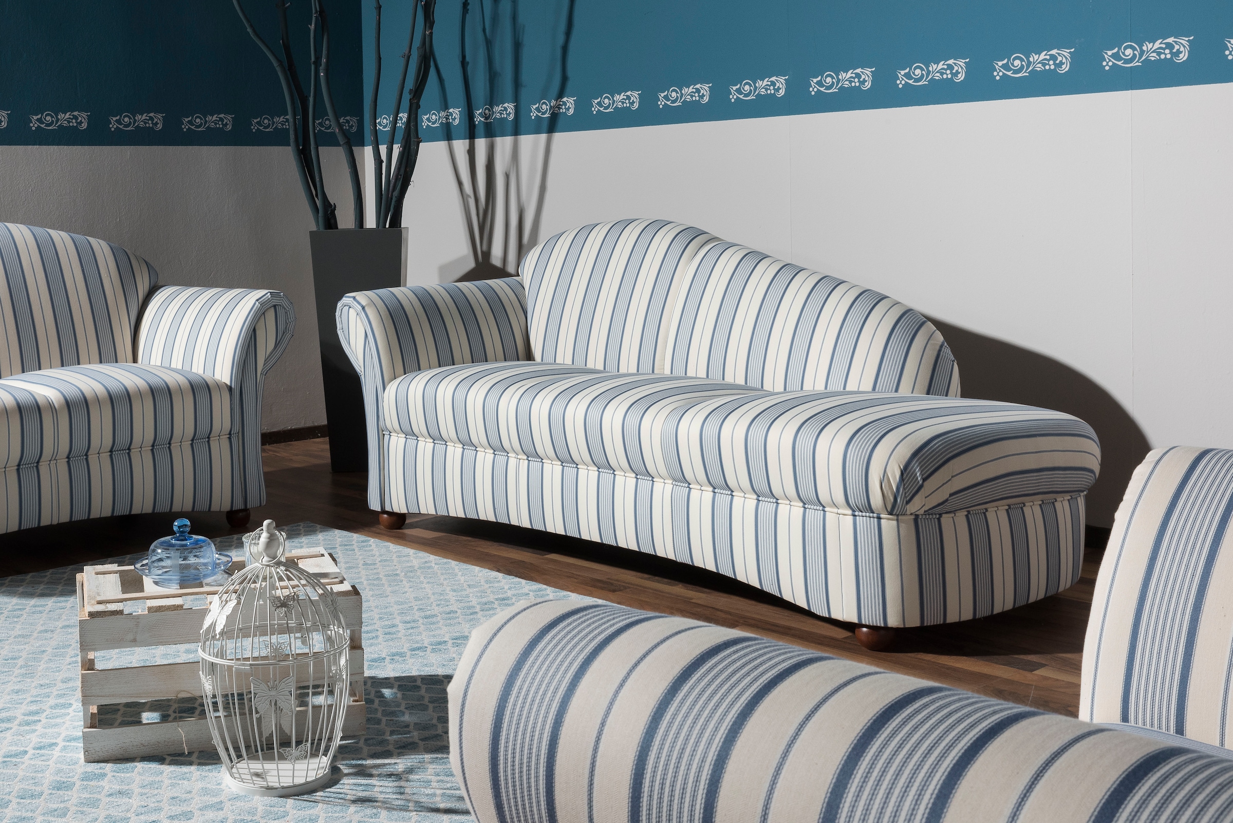 Max Winzer ~ Carolina Sofa 2,5-Sitzer Landhaus outlet Blüten Abverkauf