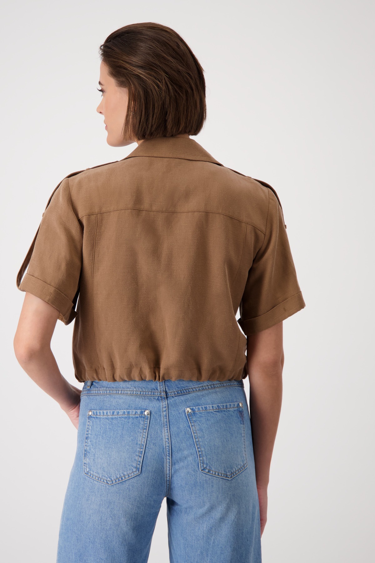 Monari Kurzblazer, mit Tunnelzug am Saum günstig online kaufen