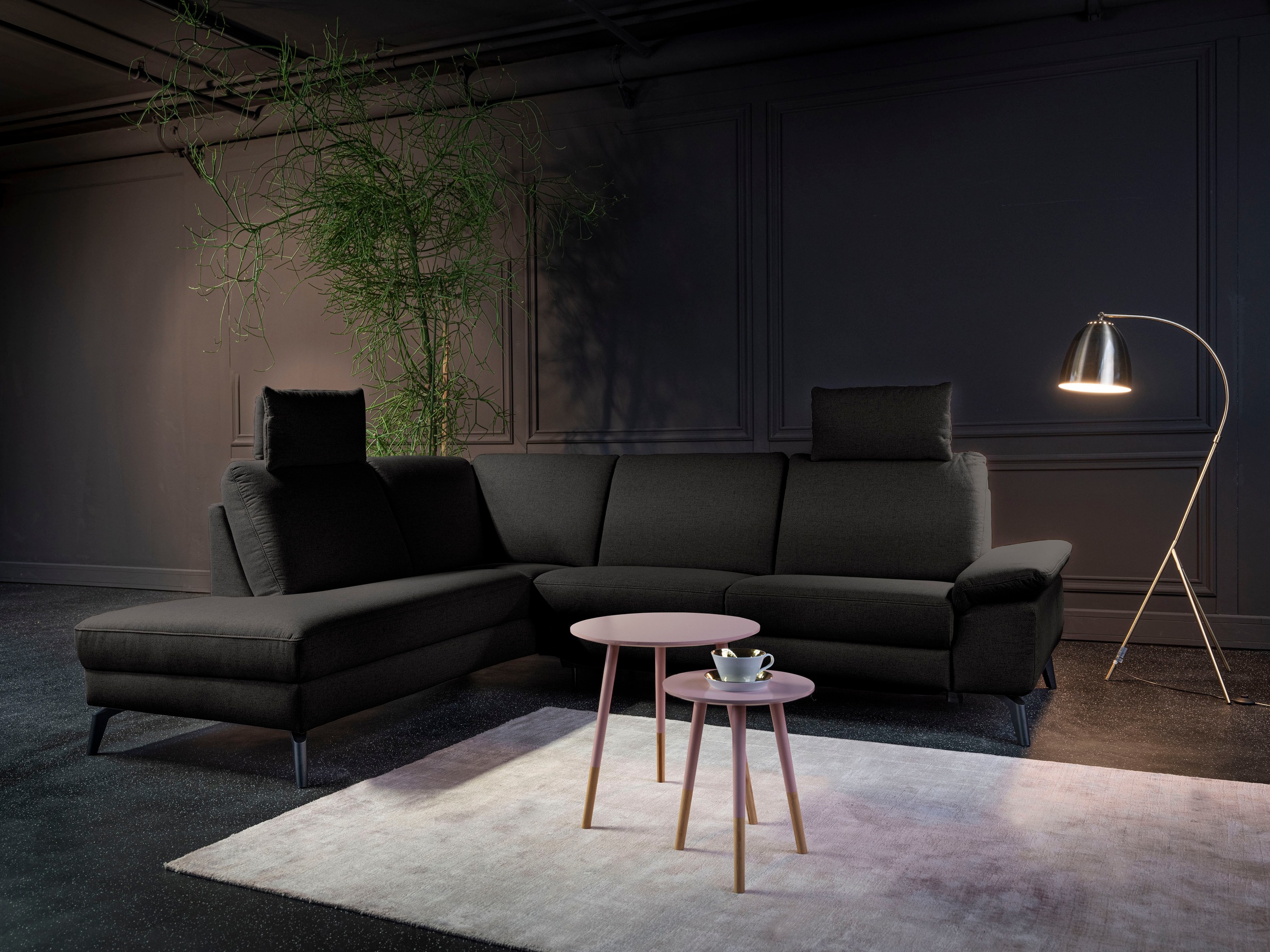 alina Ecksofa, inkl. Kopfstützen, wahlweise mit Relaxfunktion, Breite: 267 cm