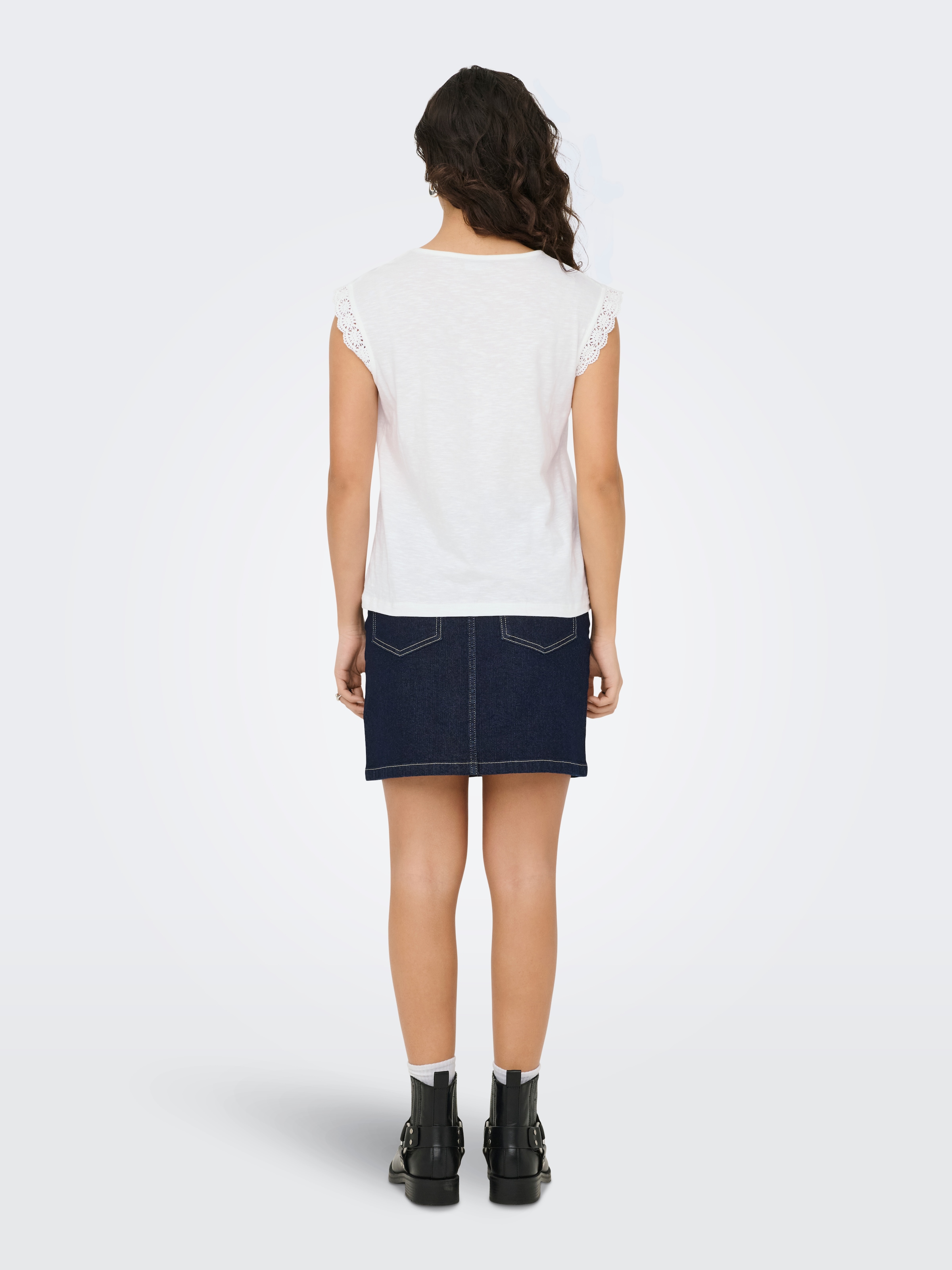 JDY Kurzarmshirt »JDYSALVA LIFE S/L CROCHET TOP JRS«