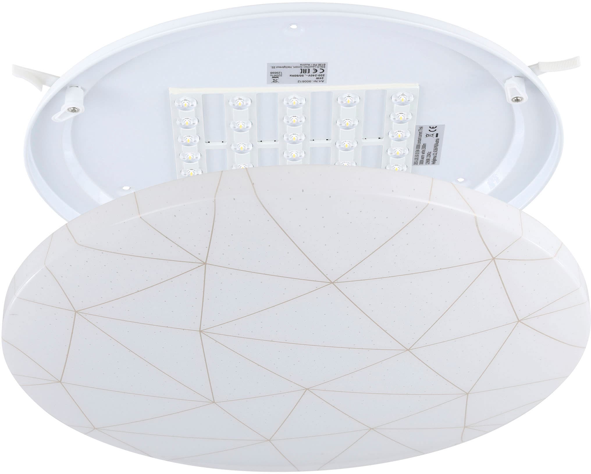 EGLO Deckenleuchte »RENDE«, Leuchtmittel LED-Modul | LED fest integriert, Deckenlampe, Lampe Decke, Deckenbeleuchtung, Flurlampe, Ø 38 cm