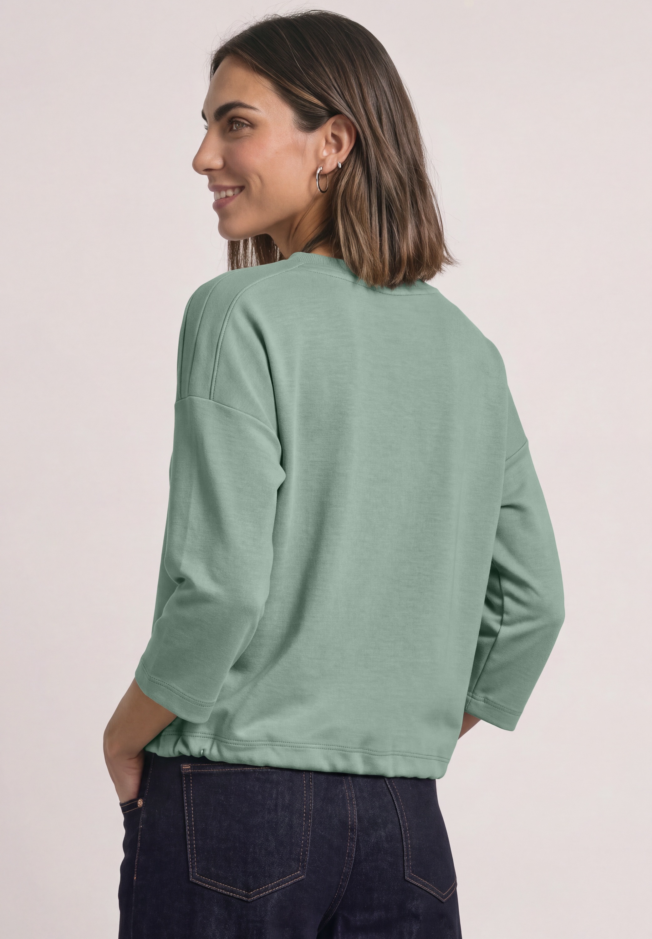 STREET ONE 3/4-Arm-Shirt mit Ripp-Details