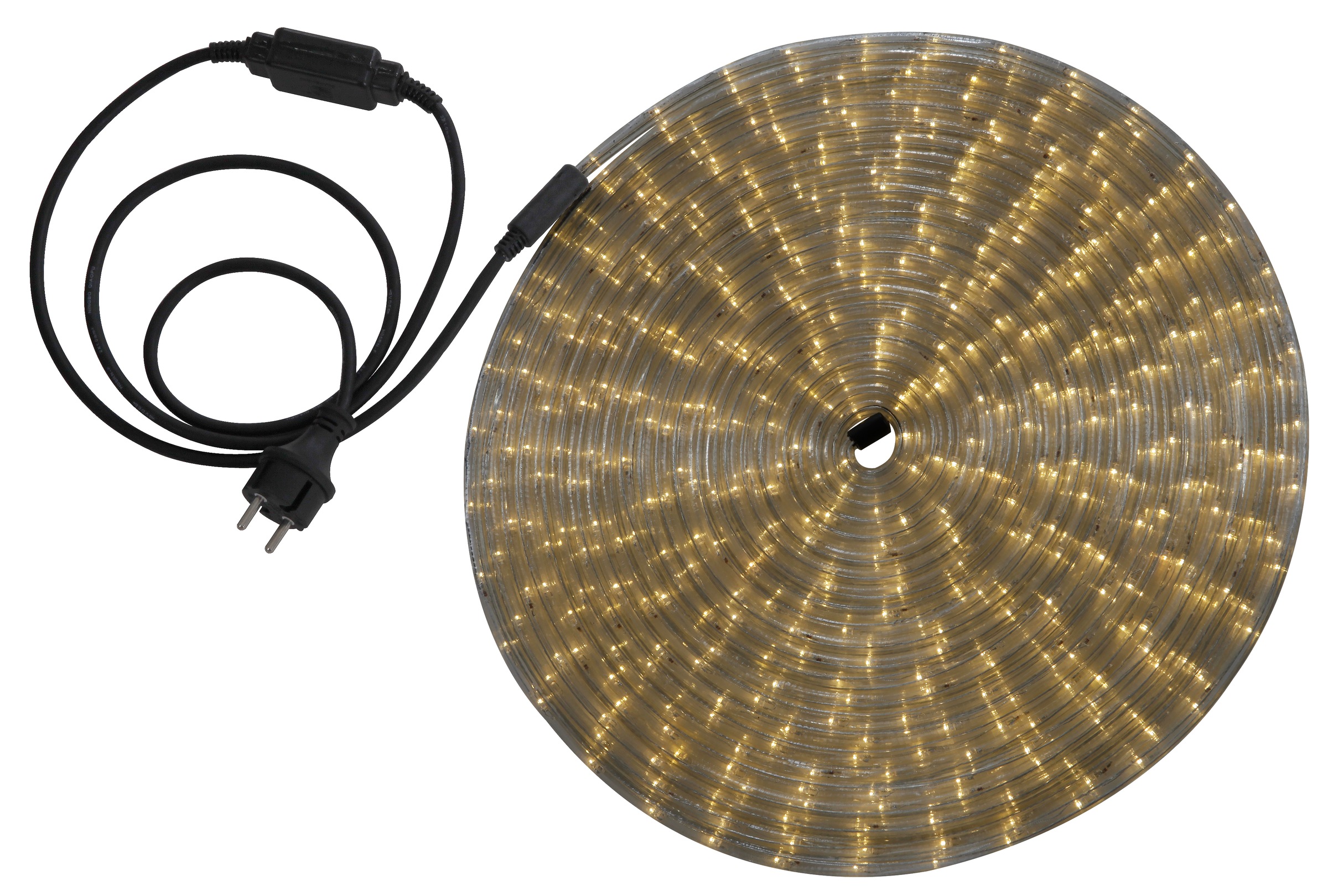 GLOBO LIGHTING Lichterschlauch "LIGHT TUBE", Gesamtlänge 19,5m, gelb, Lichterketten, Lichtschlauch IP44 Außenbereich ø: 10mm, Länge Zuleitungskabel