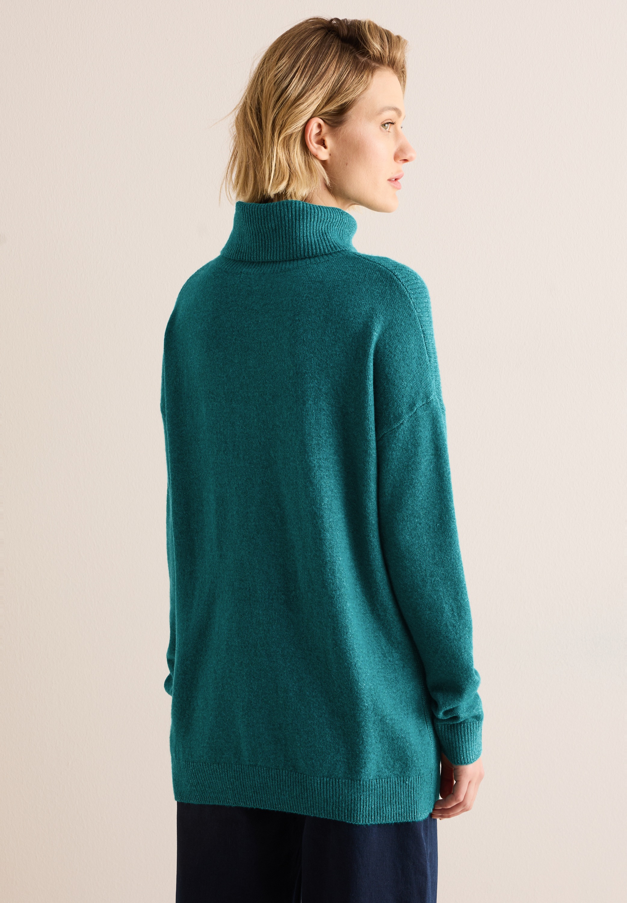 Cecil Rollkragenpullover, aus softem Materialmix