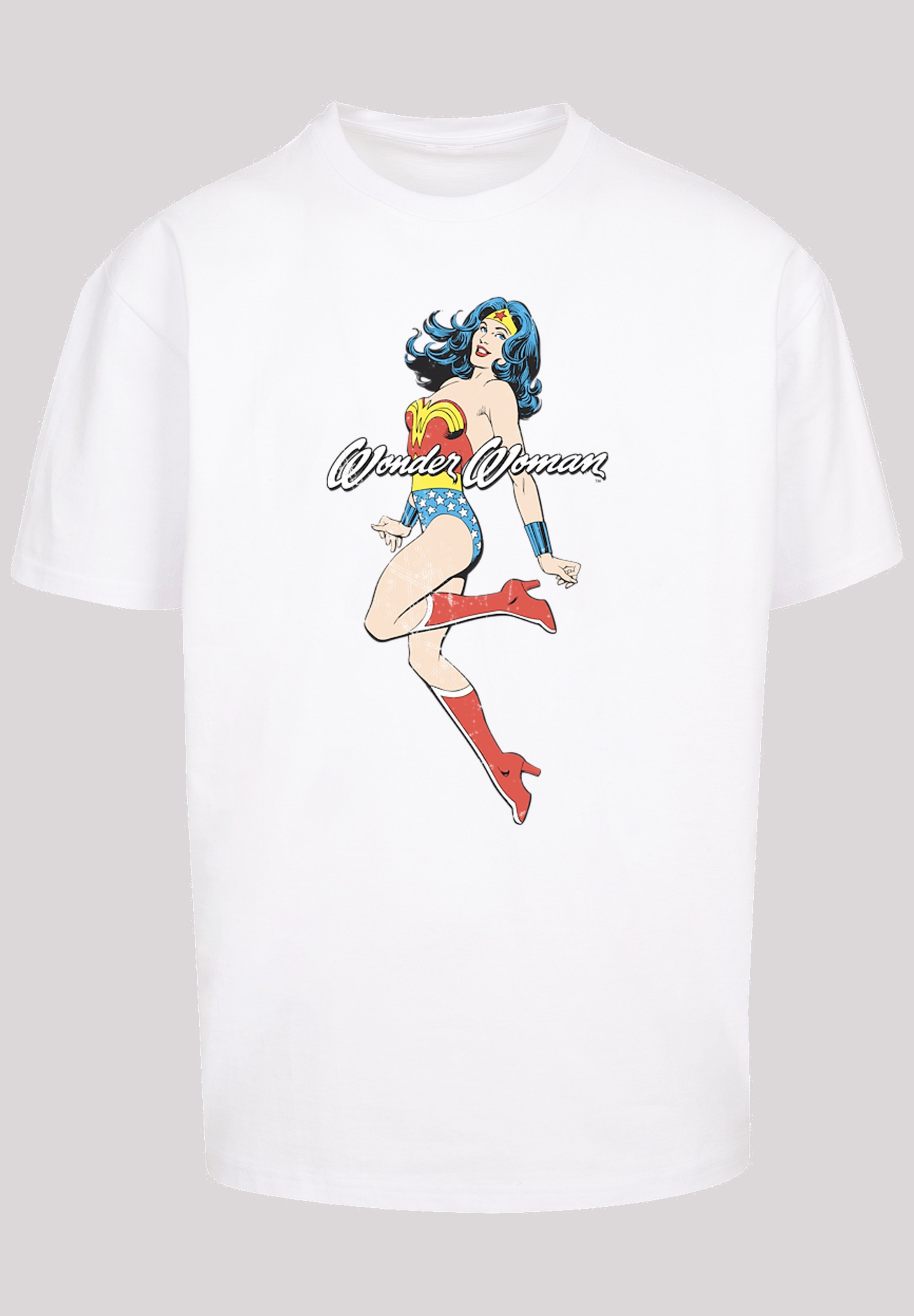 Kurzarmshirt »F4NT4STIC Herren Wonder Woman Jump with Heavy Oversize Tee«, (1 tlg.)