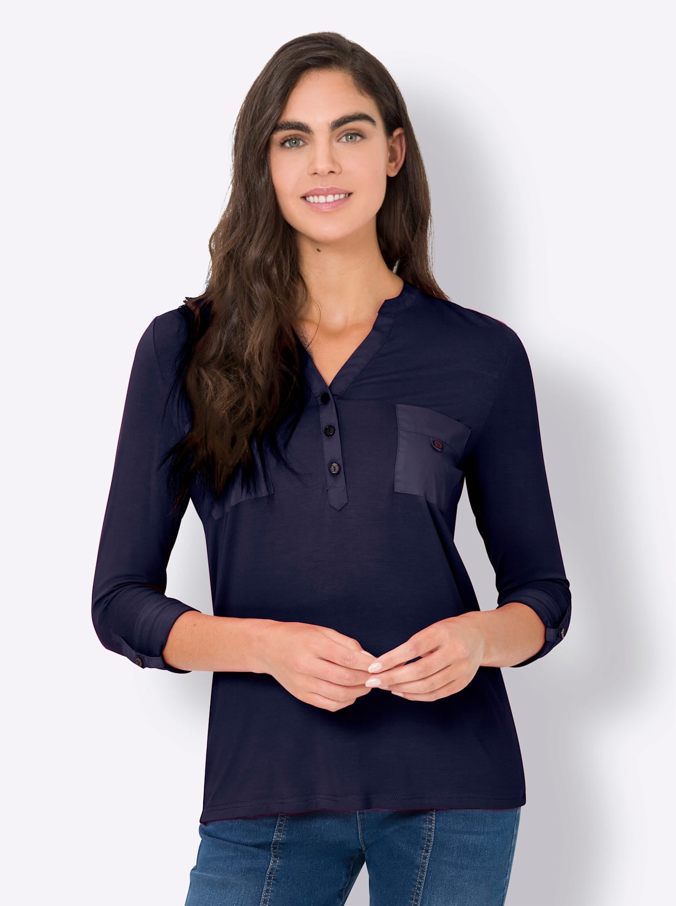 heine Langarmshirt "Shirtbluse" 1 Stk. tlg. günstig online kaufen