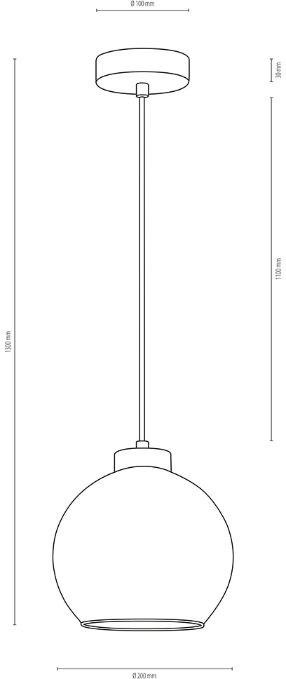 BRITOP LIGHTING Pendelleuchte »LAGUNA«, 1 Eichenholz, Hochwertiger aus BAUR | Naturprodukt Nachhaltig, flammig-flammig, Glasschirm