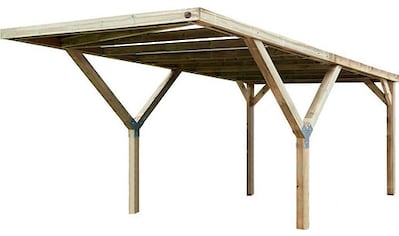 Einzelcarport, Holz, 276 cm, braun