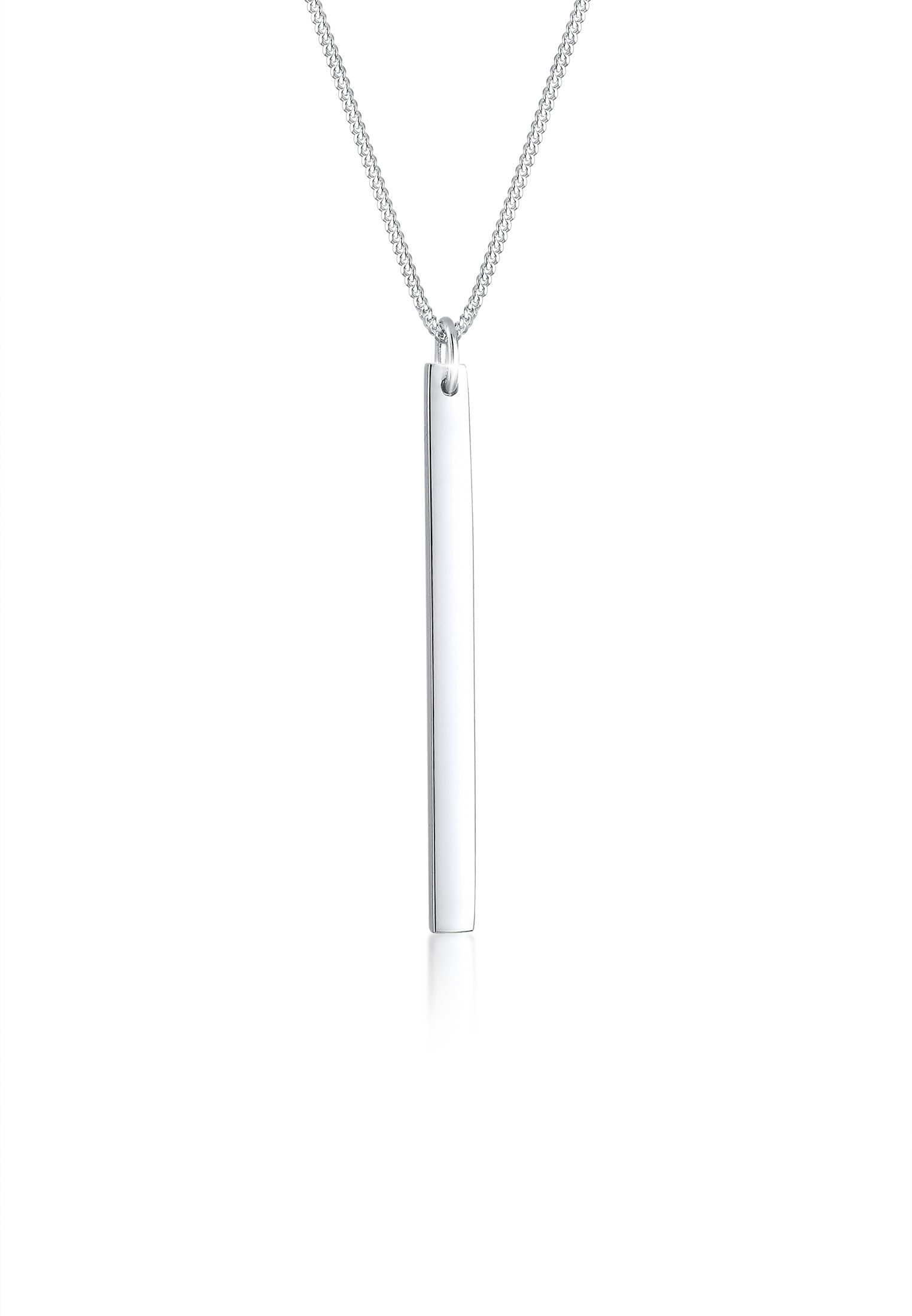 Kette mit Anhänger ELLI "Anhänger Rechteck Schmuck Geschenk 925 Sterling Silber" Gr. 45, silber, Halsketten, Damen, 45, ohne Stein, Silber 925 (Sterlingsilber), L: 45