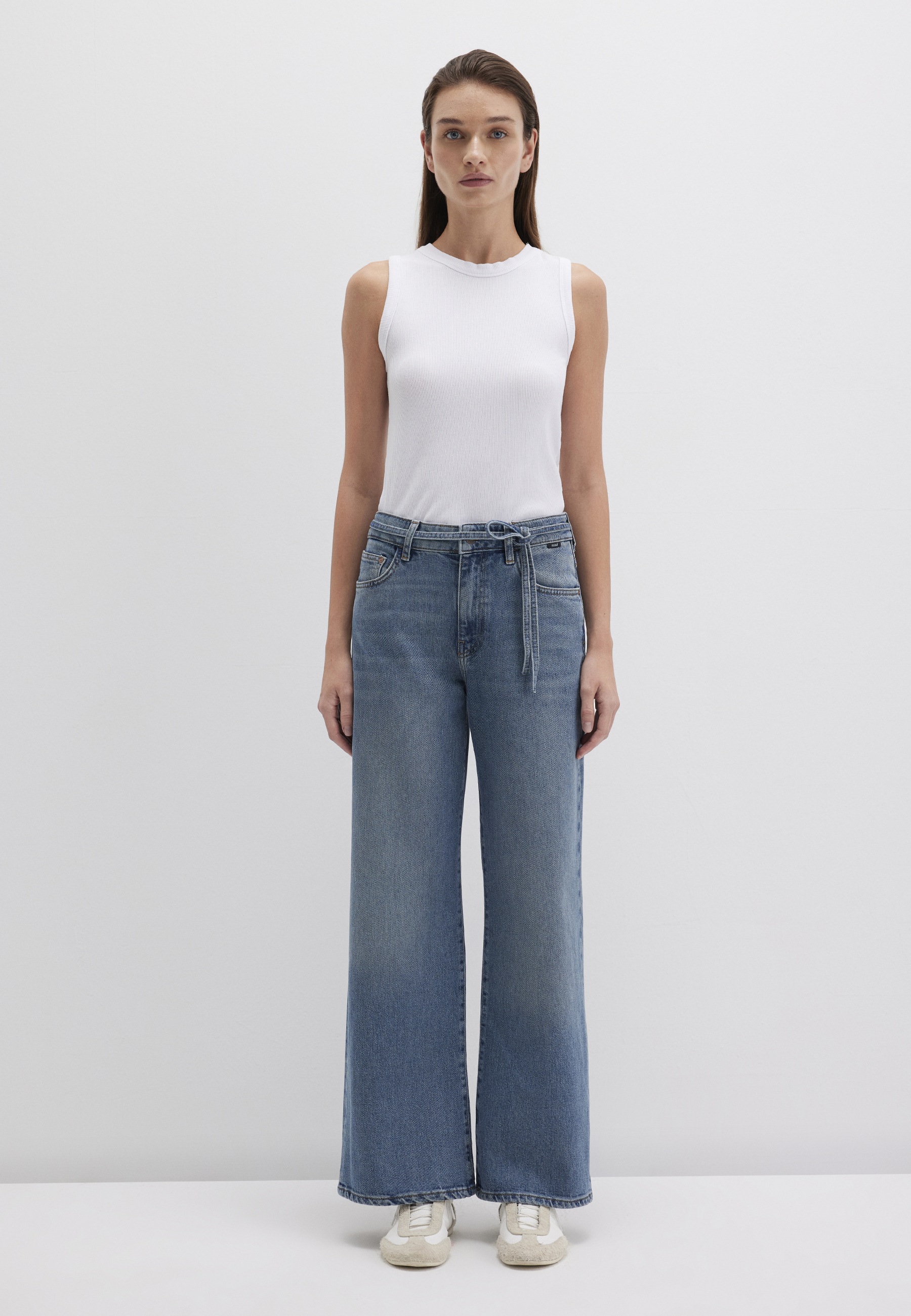 Thumbnail - Mavi Weite Jeans "MALIBU W/Belt" Loose Wide Leg Jeans