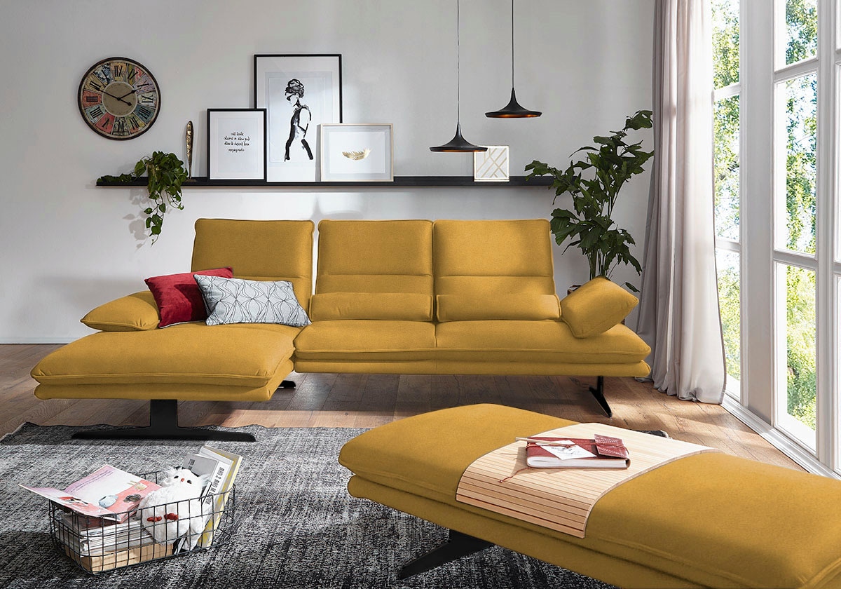 W.SCHILLIG Ecksofa "broadway, Designsofa mit tollem Sitzkomfort", Sitztiefe günstig online kaufen