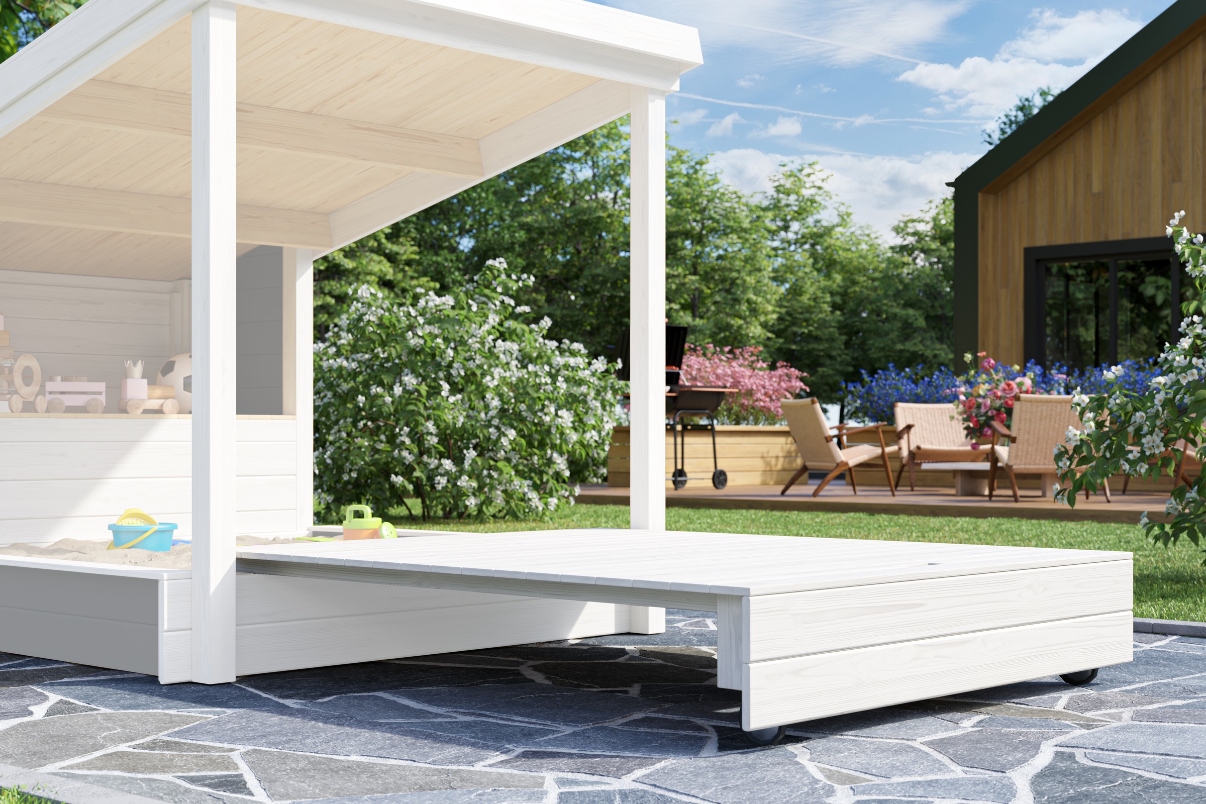 Nordic Holz Deckel "Passend zu Kinderspielhaus Pippi 1" BxL: 145x165 cm günstig online kaufen