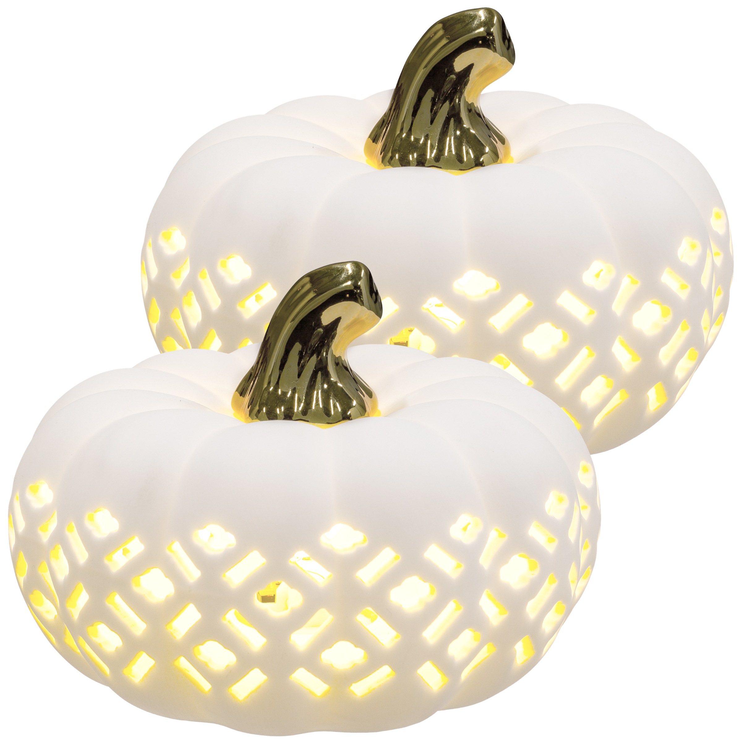 Creativ home LED-Dekofigur "Kürbis", mit goldenem Stiel günstig online kaufen