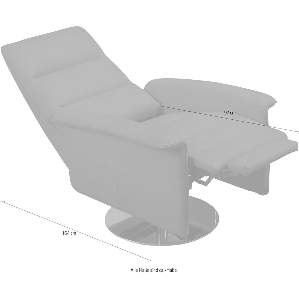 Egoitaliano Sessel »Kelly«, drehbar, manuelle Relaxfunktion mit Push-Back-Mechanismus