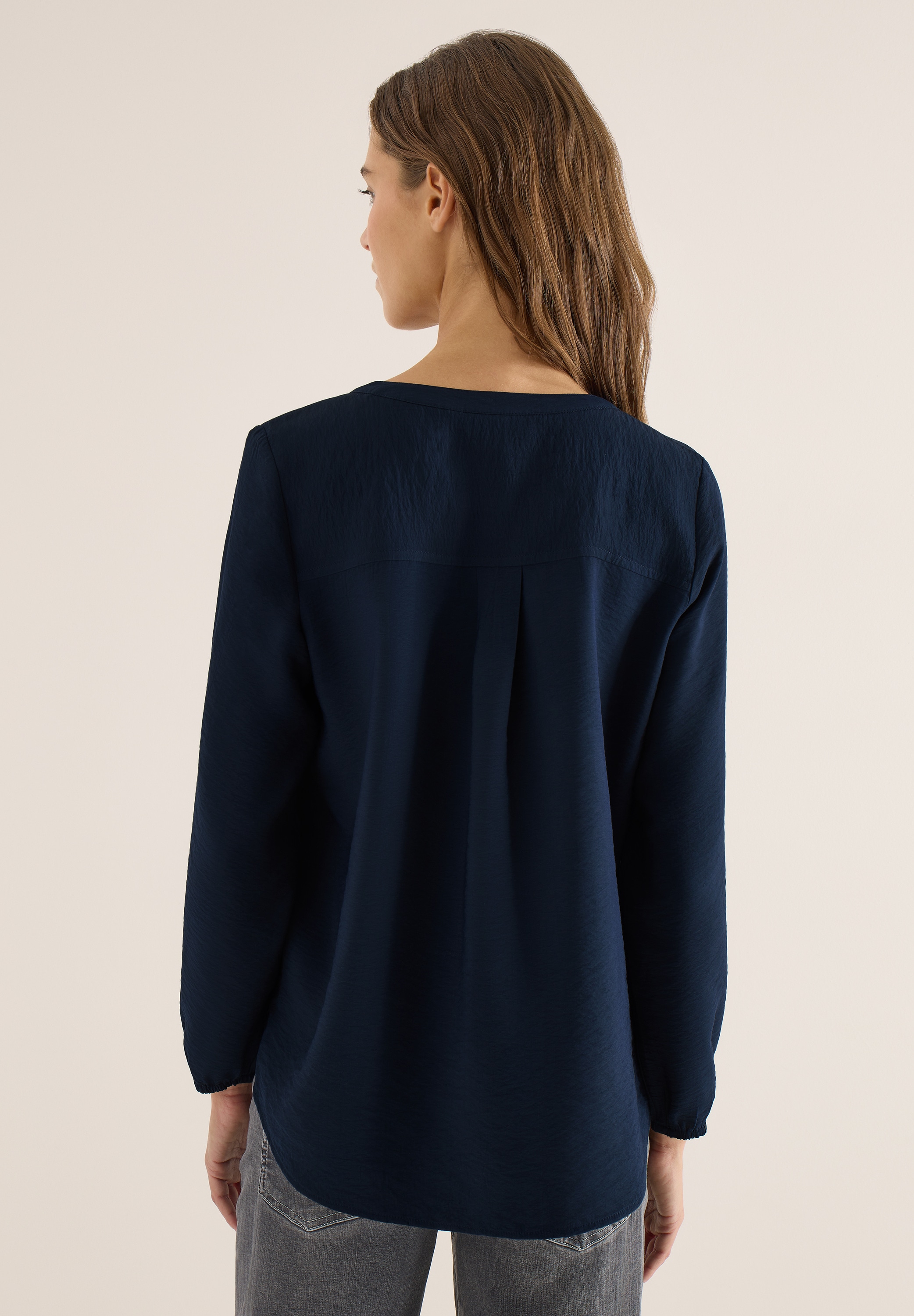 Cecil Langarmbluse in Unifarbe